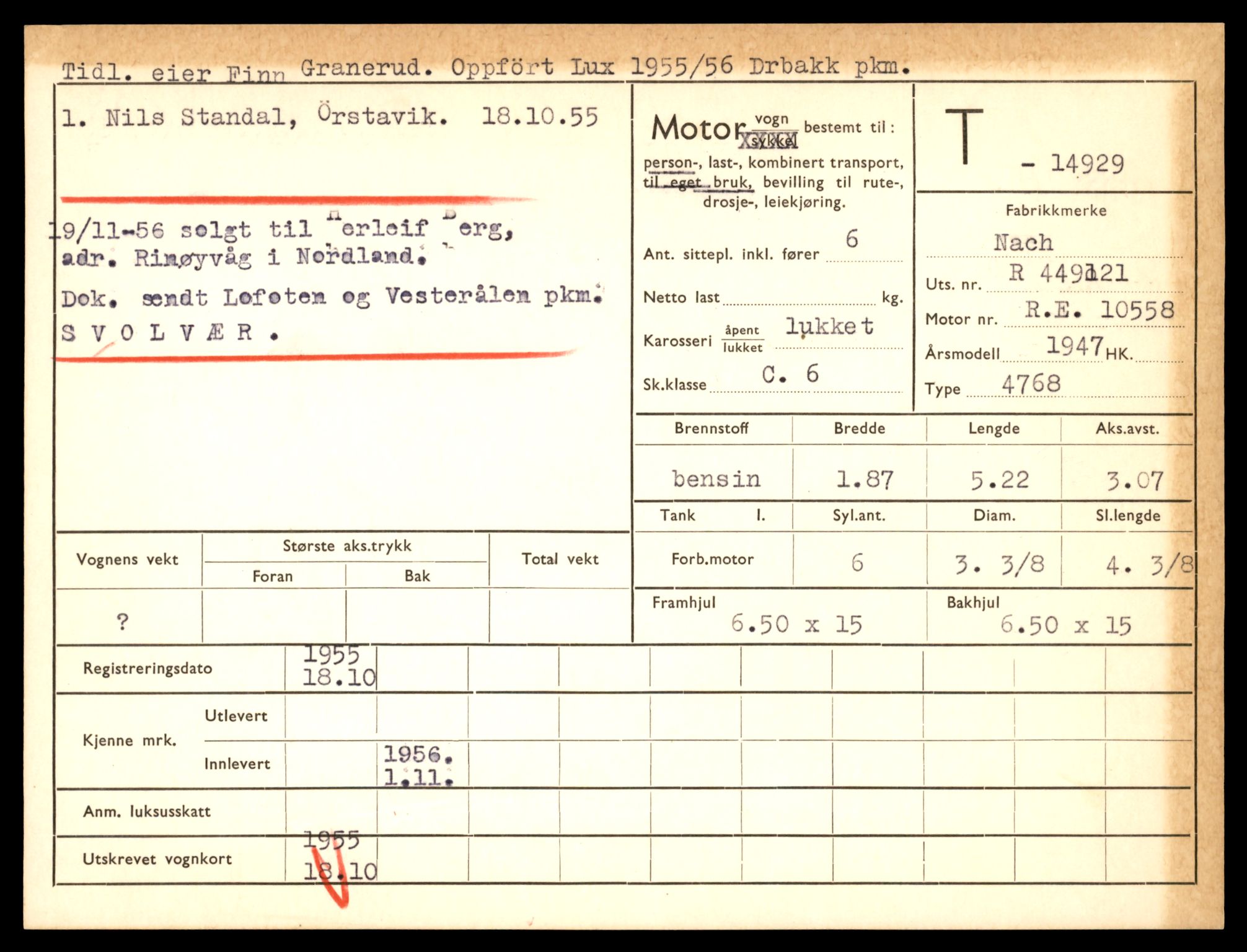 Møre og Romsdal vegkontor - Ålesund trafikkstasjon, AV/SAT-A-4099/F/Fe/L0049: Registreringskort for kjøretøy T 14864 - T 18613, 1927-1998, p. 1491