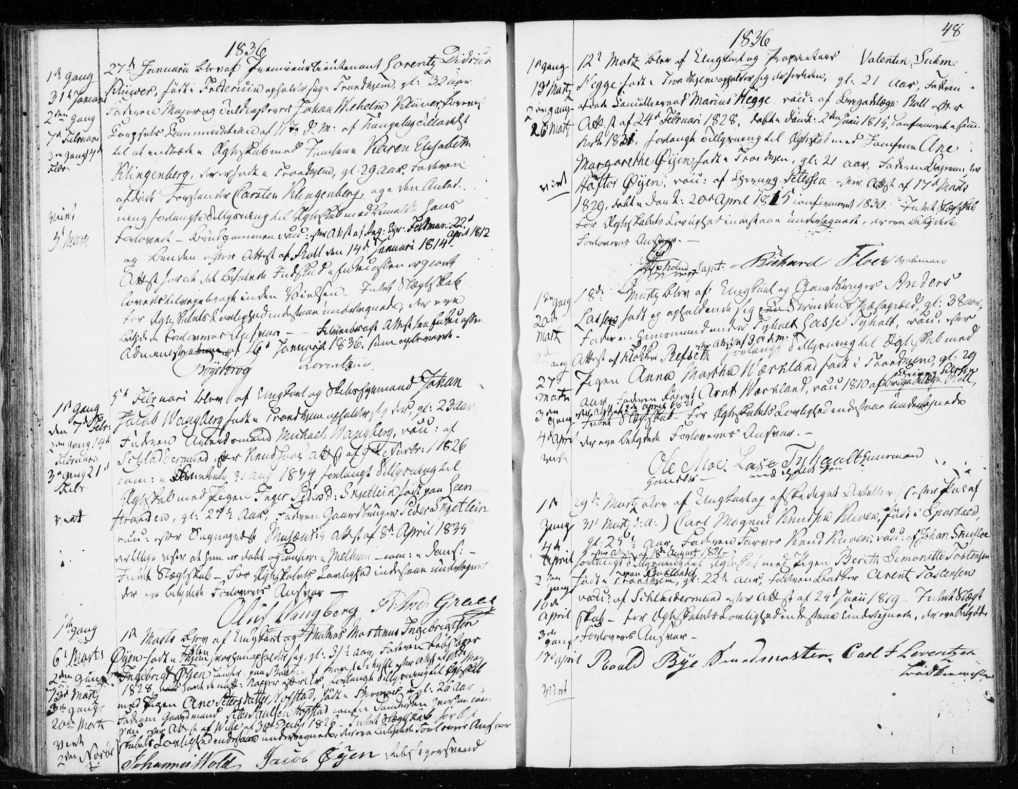 Ministerialprotokoller, klokkerbøker og fødselsregistre - Sør-Trøndelag, SAT/A-1456/601/L0046: Parish register (official) no. 601A14, 1830-1841, p. 48