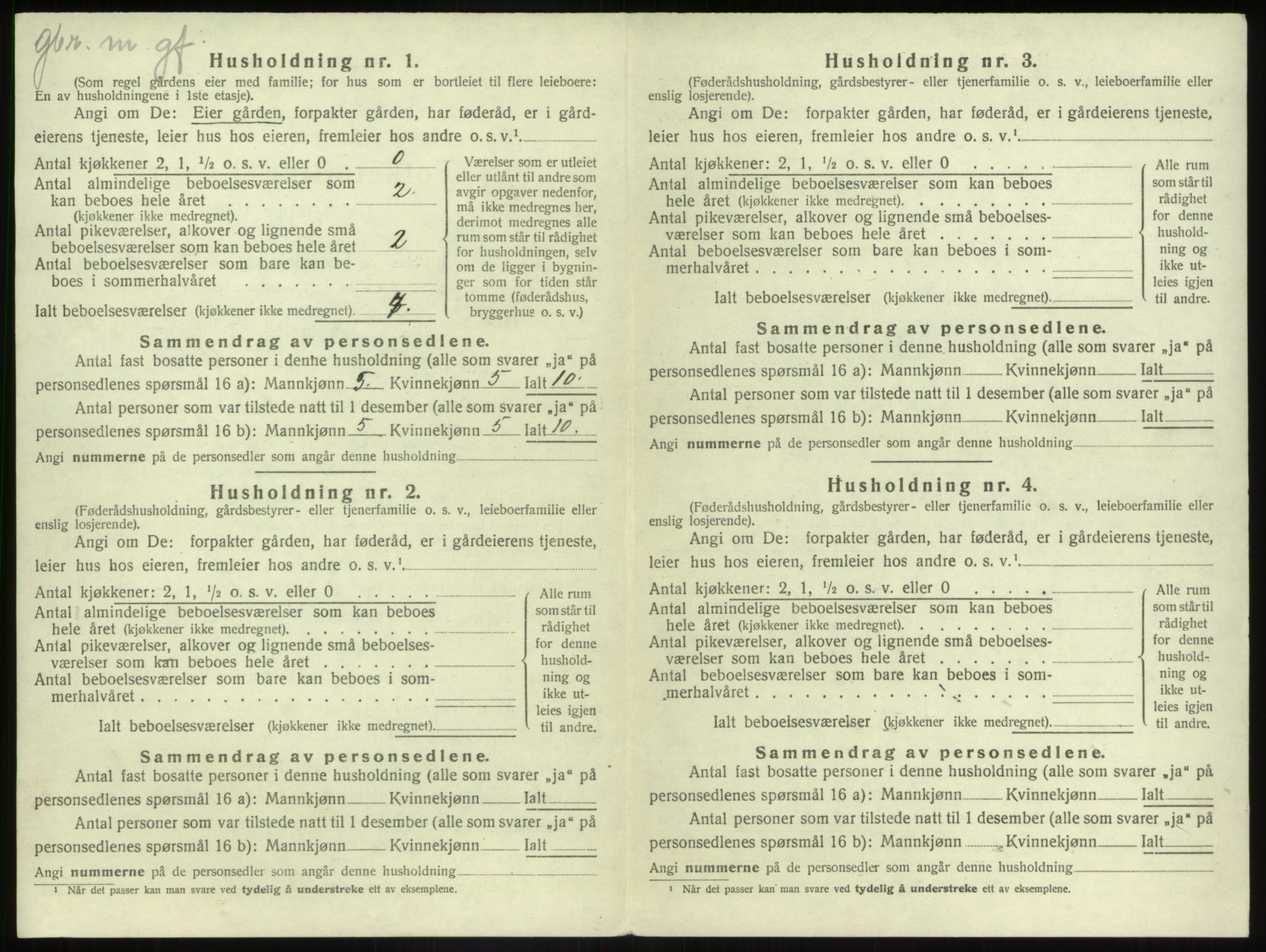 SAB, 1920 census for Jølster, 1920, p. 615