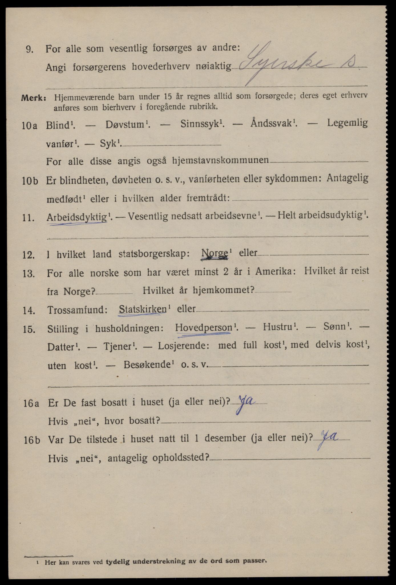 SAST, 1920 census for Stavanger, 1920, p. 103111