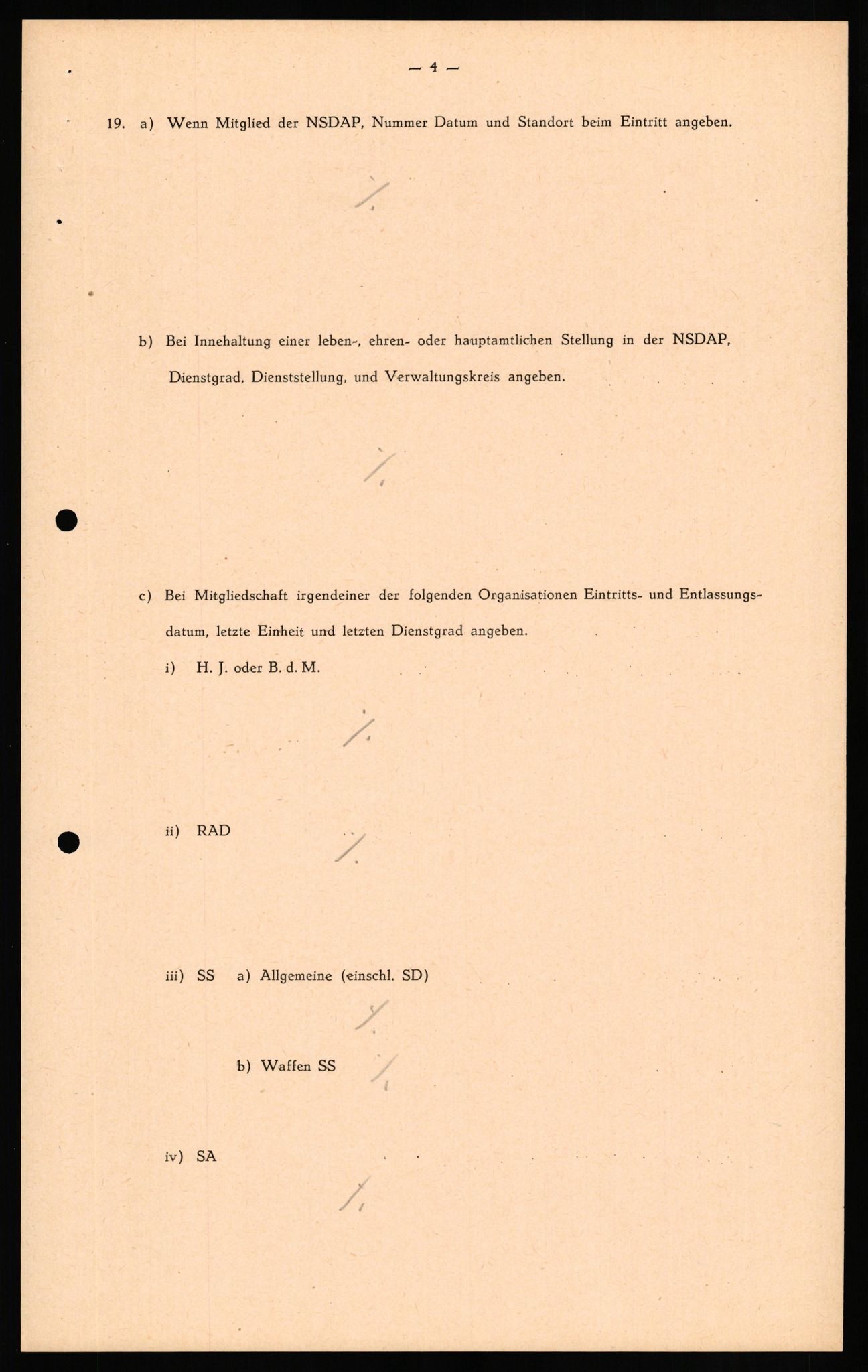 Forsvaret, Forsvarets overkommando II, RA/RAFA-3915/D/Db/L0026: CI Questionaires. Tyske okkupasjonsstyrker i Norge. Tyskere., 1945-1946, p. 148