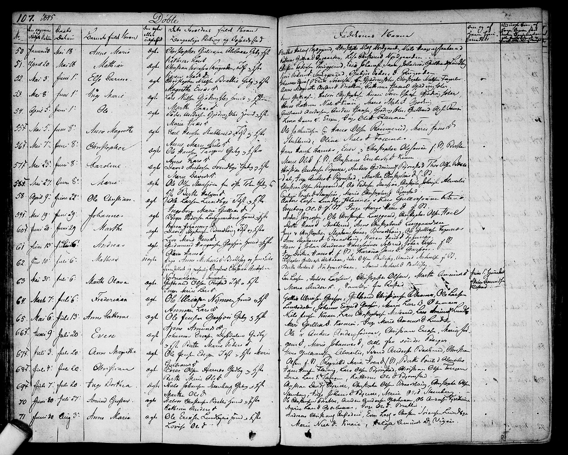 Hurdal prestekontor Kirkebøker, AV/SAO-A-10889/F/Fa/L0004: Parish register (official) no. I 4, 1828-1845, p. 107