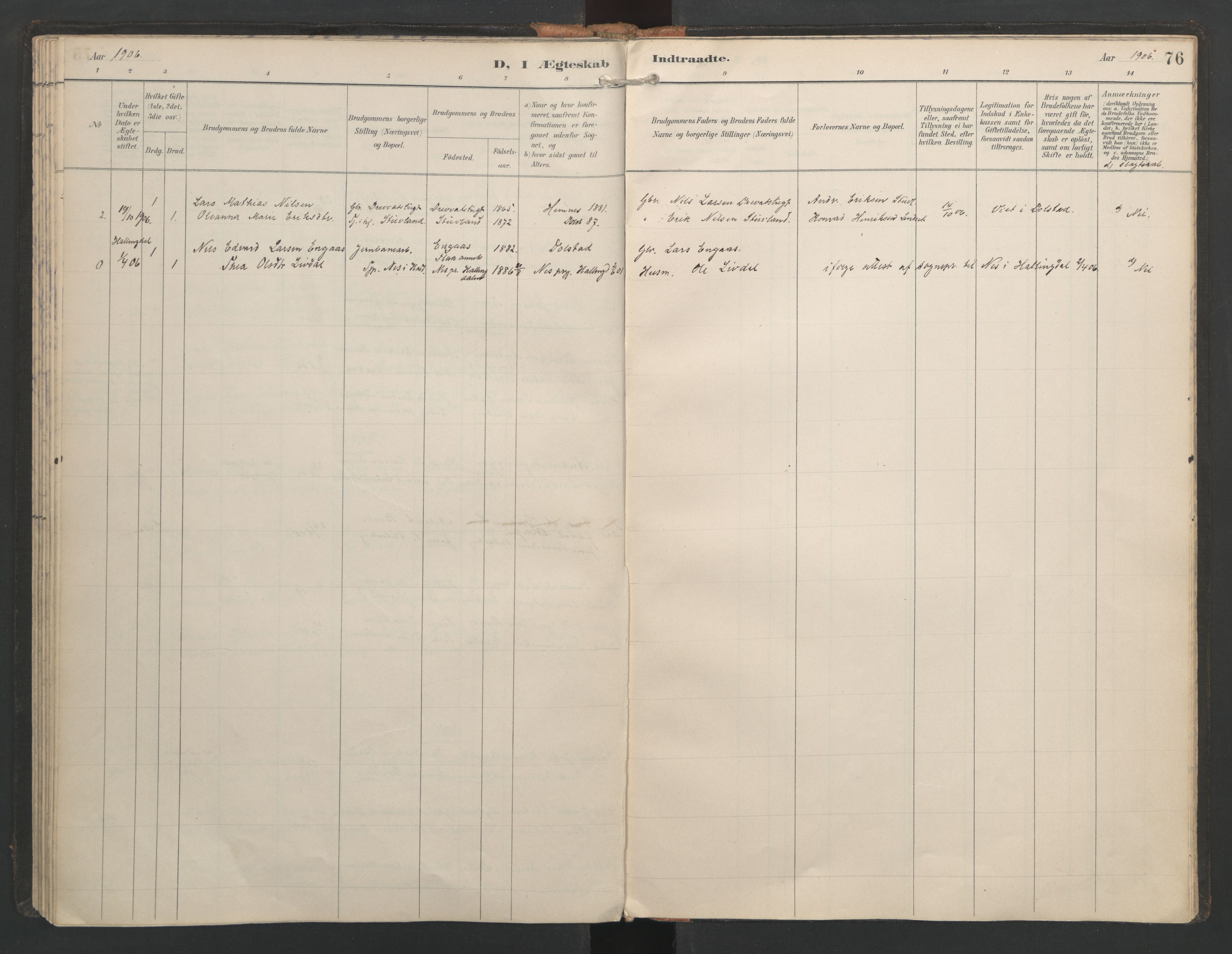 Ministerialprotokoller, klokkerbøker og fødselsregistre - Nordland, SAT/A-1459/821/L0317: Parish register (official) no. 821A01, 1892-1907, p. 76