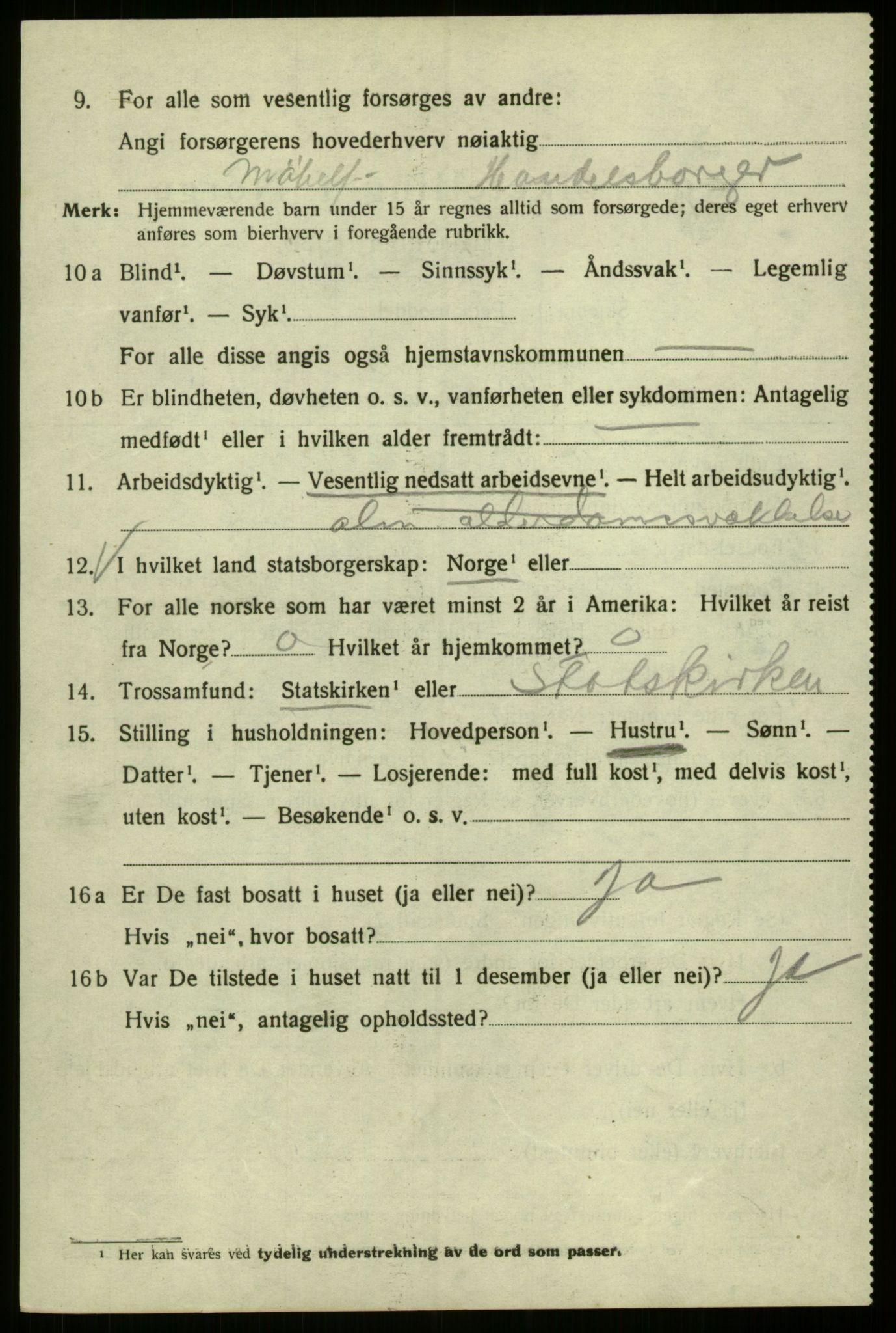 SAB, 1920 census for Bergen, 1920, p. 123700