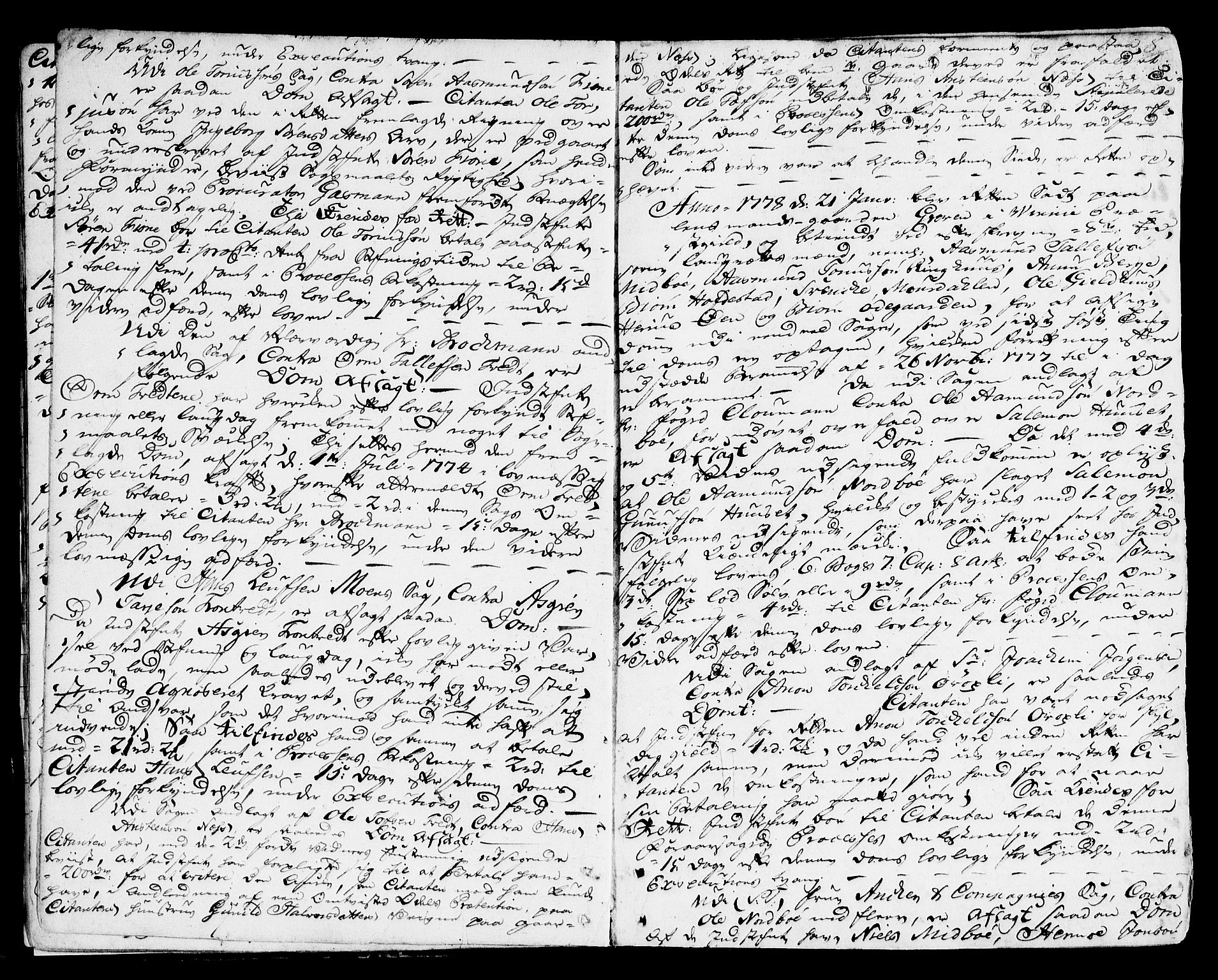 Vest-Telemark sorenskriveri, AV/SAKO-A-134/F/Fa/L0037: Tingbok, 1777-1781, p. 8
