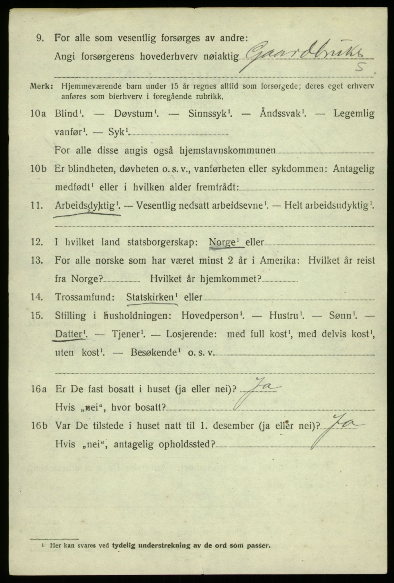 SAB, 1920 census for Alversund, 1920, p. 2671