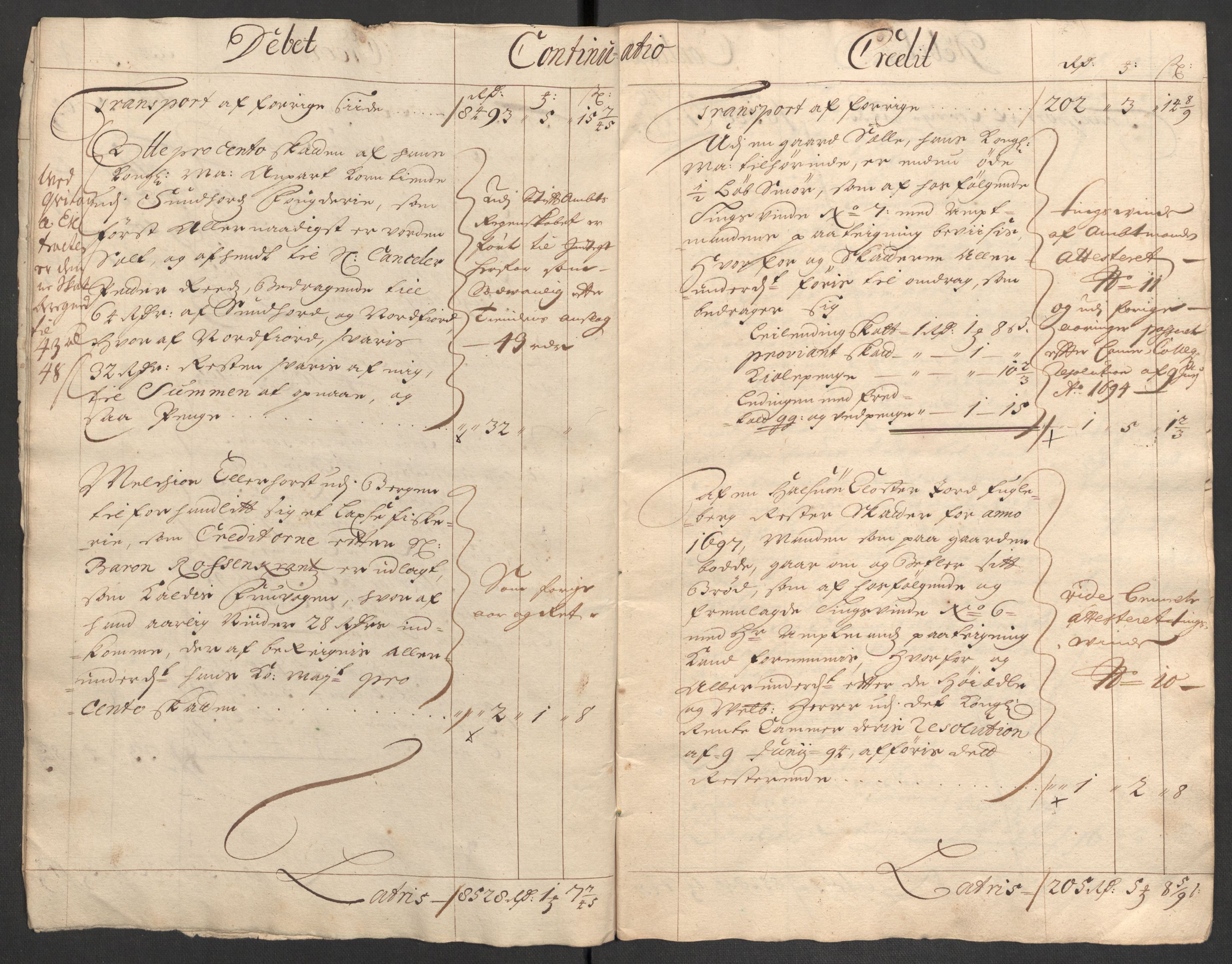 Rentekammeret inntil 1814, Reviderte regnskaper, Fogderegnskap, AV/RA-EA-4092/R48/L2977: Fogderegnskap Sunnhordland og Hardanger, 1697-1698, p. 215