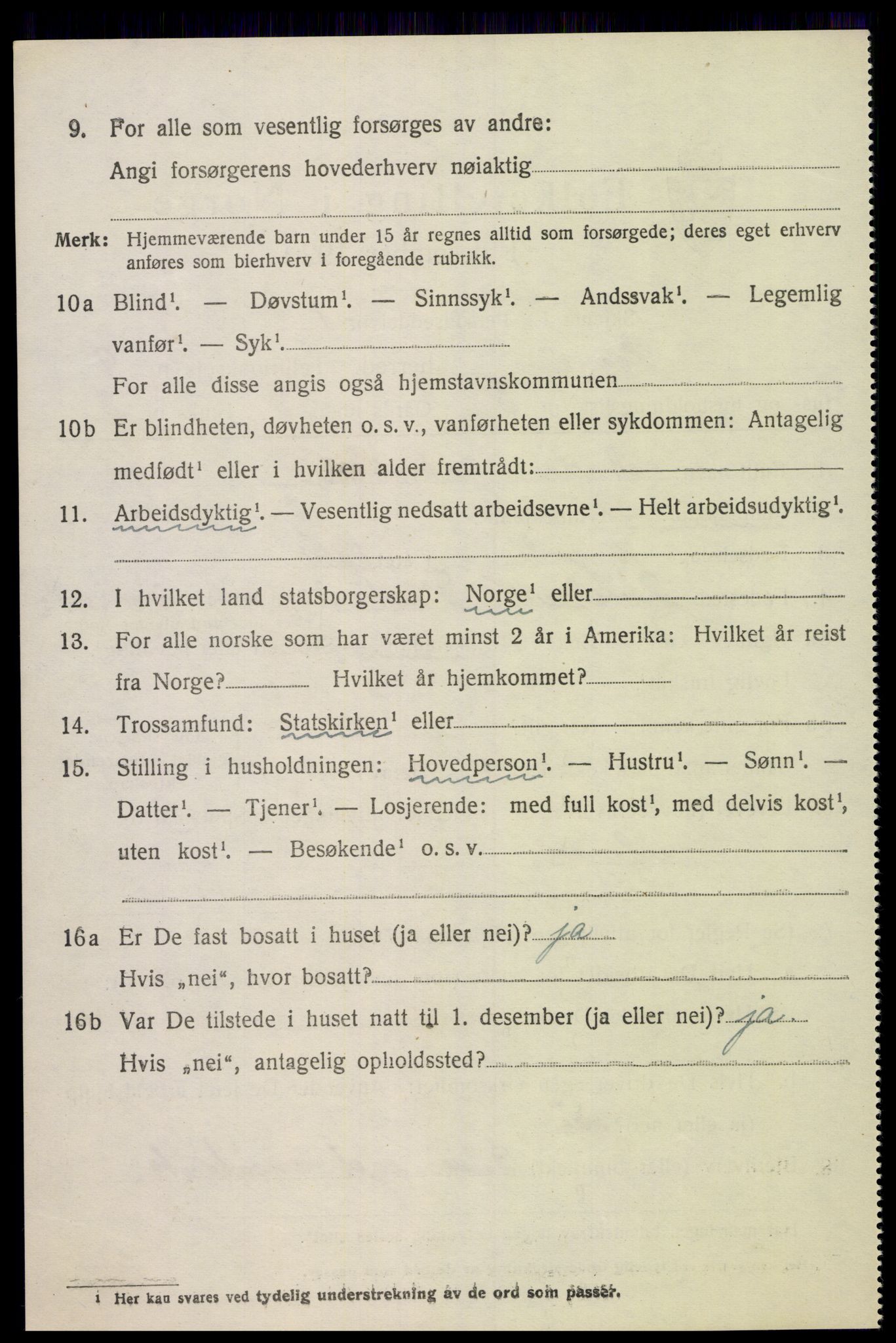 SAK, 1920 census for Søgne, 1920, p. 5320