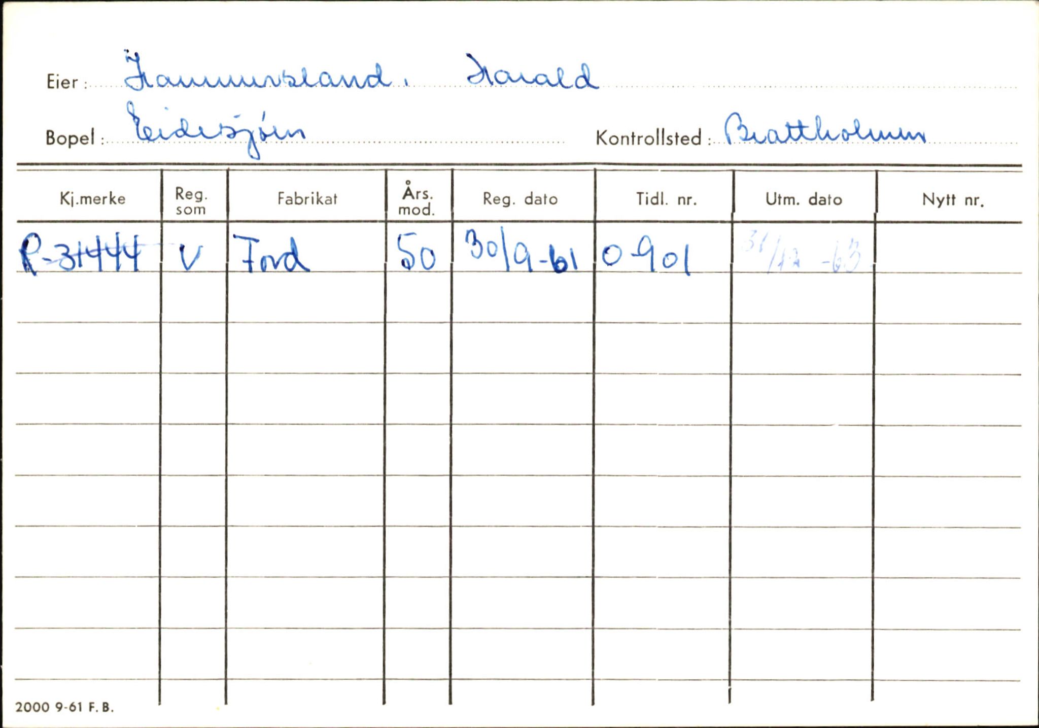 Statens vegvesen, Hordaland vegkontor, SAB/A-5201/2/Ha/L0018: R-eierkort H, 1920-1971, p. 511