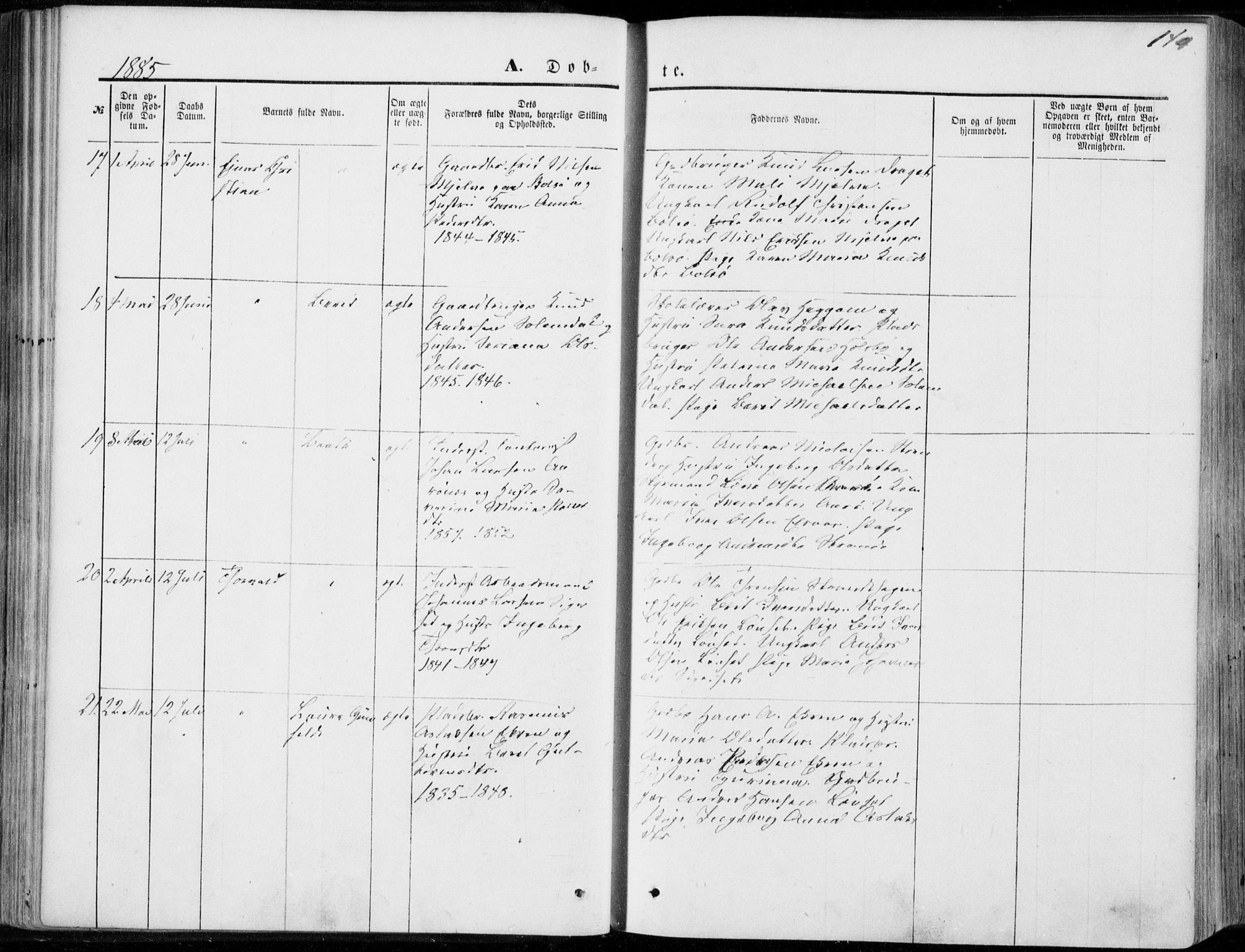 Ministerialprotokoller, klokkerbøker og fødselsregistre - Møre og Romsdal, AV/SAT-A-1454/555/L0655: Parish register (official) no. 555A05, 1869-1886, p. 140