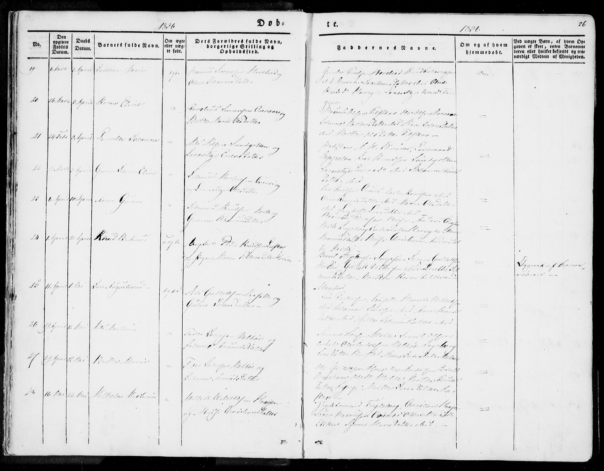 Ministerialprotokoller, klokkerbøker og fødselsregistre - Møre og Romsdal, AV/SAT-A-1454/509/L0104: Parish register (official) no. 509A02, 1833-1847, p. 26