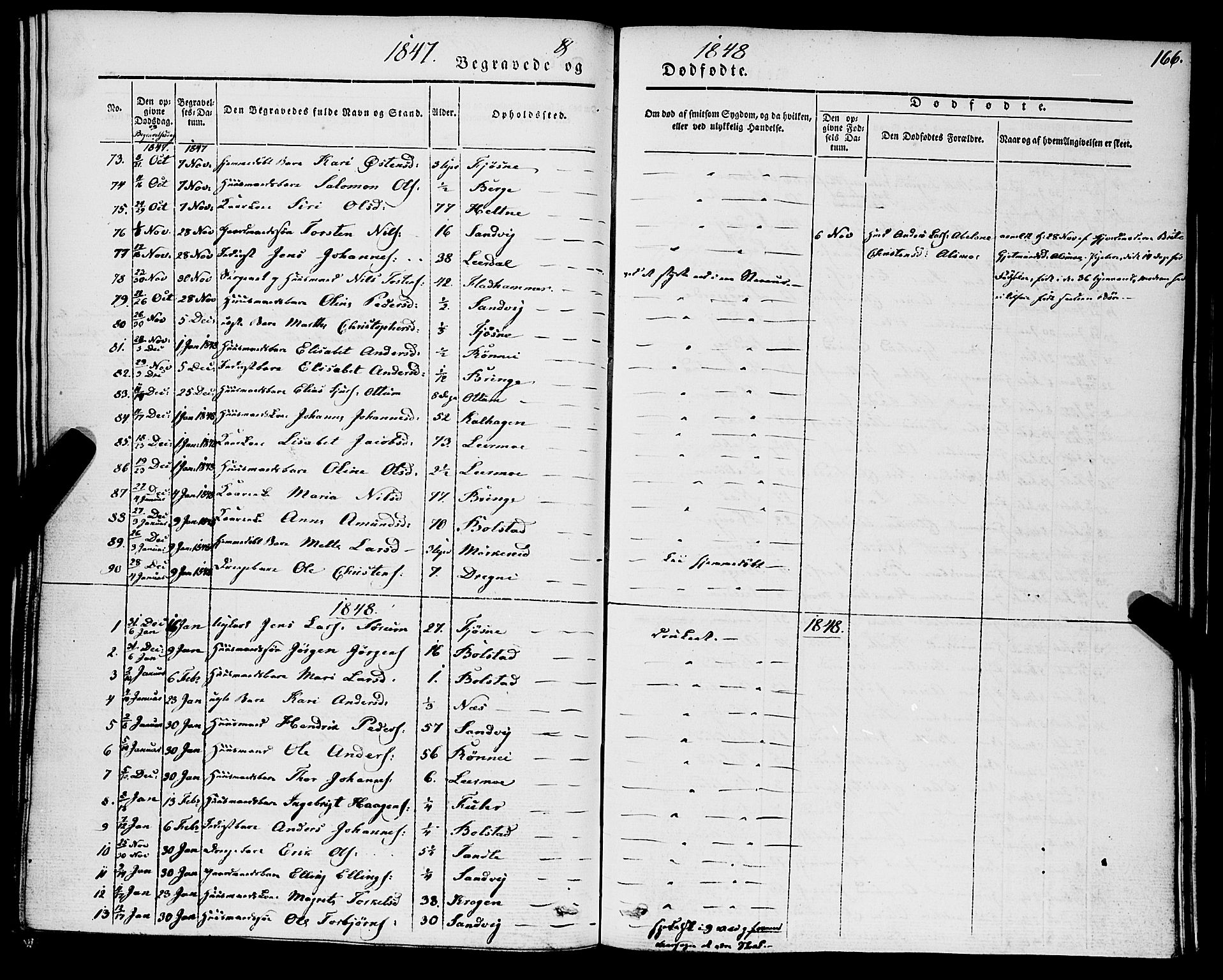 Luster sokneprestembete, SAB/A-81101/H/Haa/Haaa/L0006: Parish register (official) no. A 6, 1840-1848, p. 166