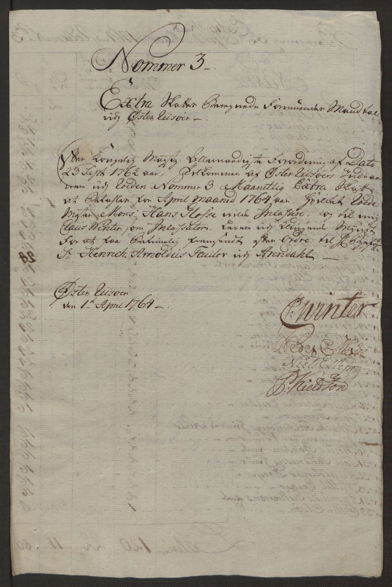 Rentekammeret inntil 1814, Reviderte regnskaper, Byregnskaper, AV/RA-EA-4066/R/Rl/L0230/0001: [L4] Kontribusjonsregnskap / Ekstraskatt, 1762-1764, p. 498