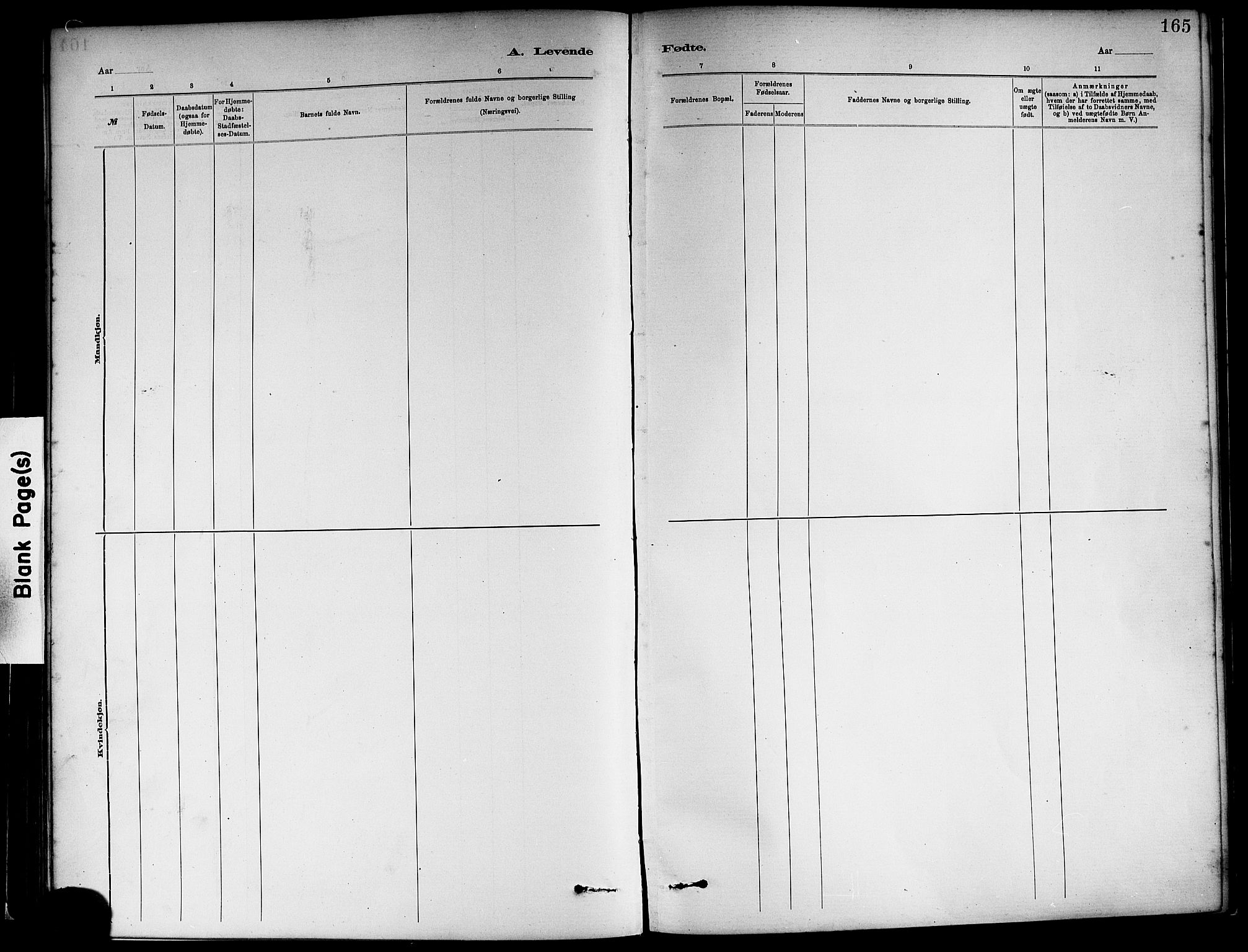 Haus sokneprestembete, AV/SAB-A-75601/H/Haa: Parish register (official) no. A 19I, 1878-1886, p. 165