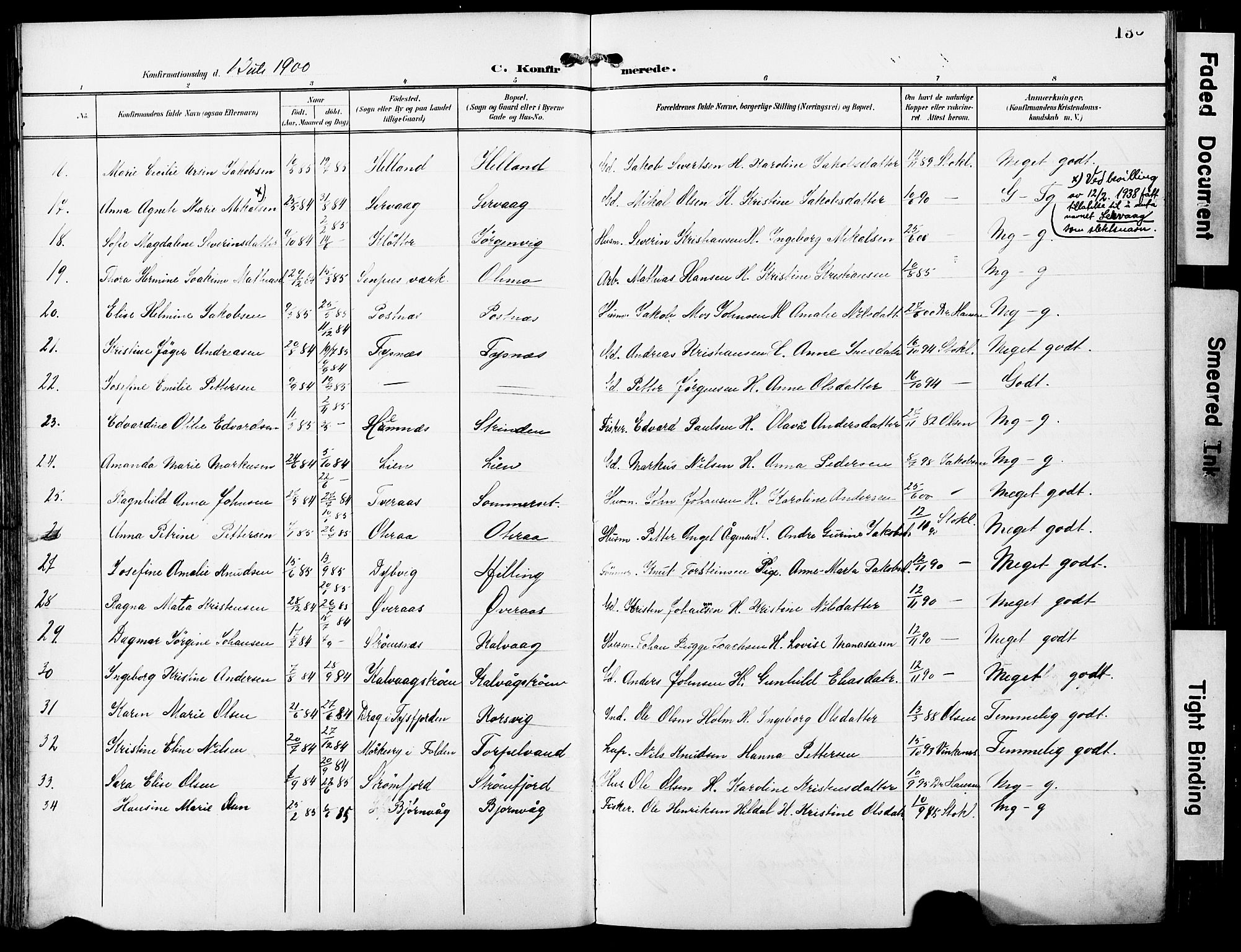 Ministerialprotokoller, klokkerbøker og fødselsregistre - Nordland, SAT/A-1459/859/L0848: Parish register (official) no. 859A08, 1900-1912, p. 135