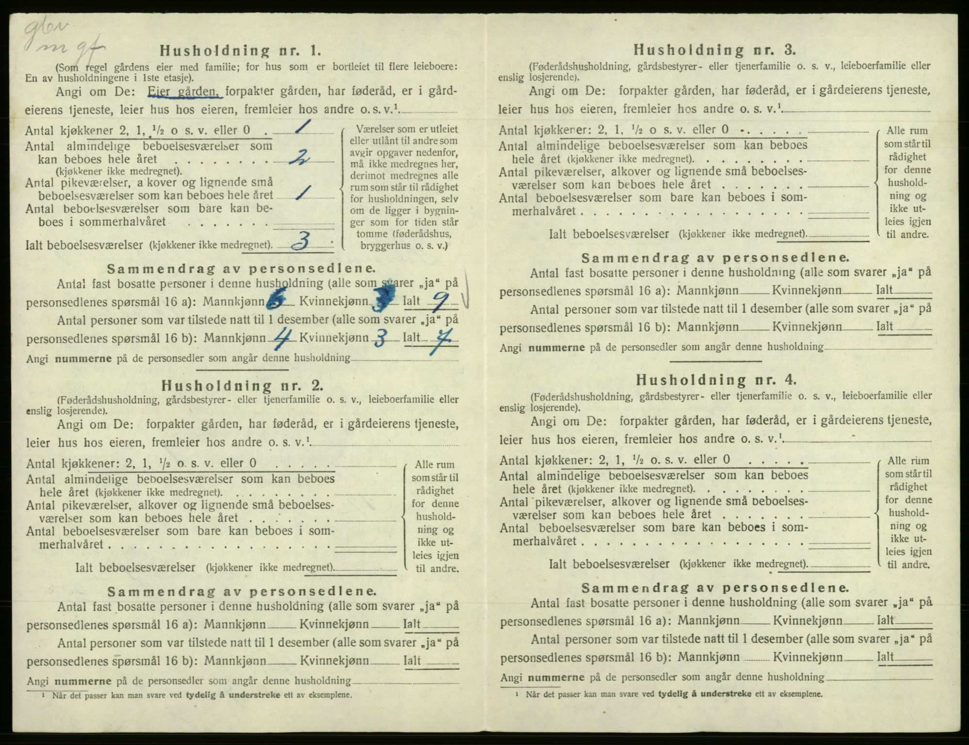 SAB, 1920 census for Samnanger, 1920, p. 57