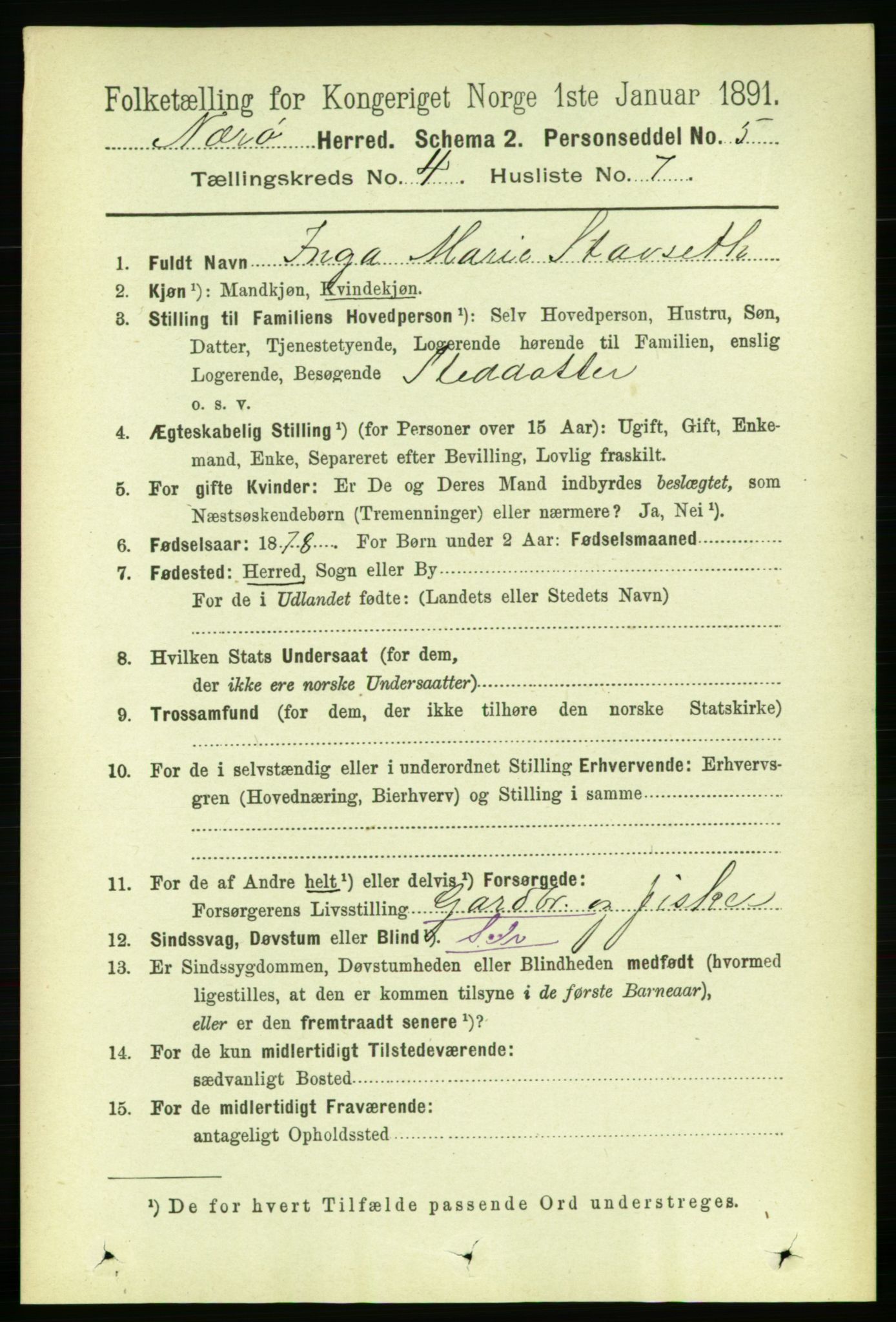 RA, 1891 census for 1751 Nærøy, 1891, p. 1915