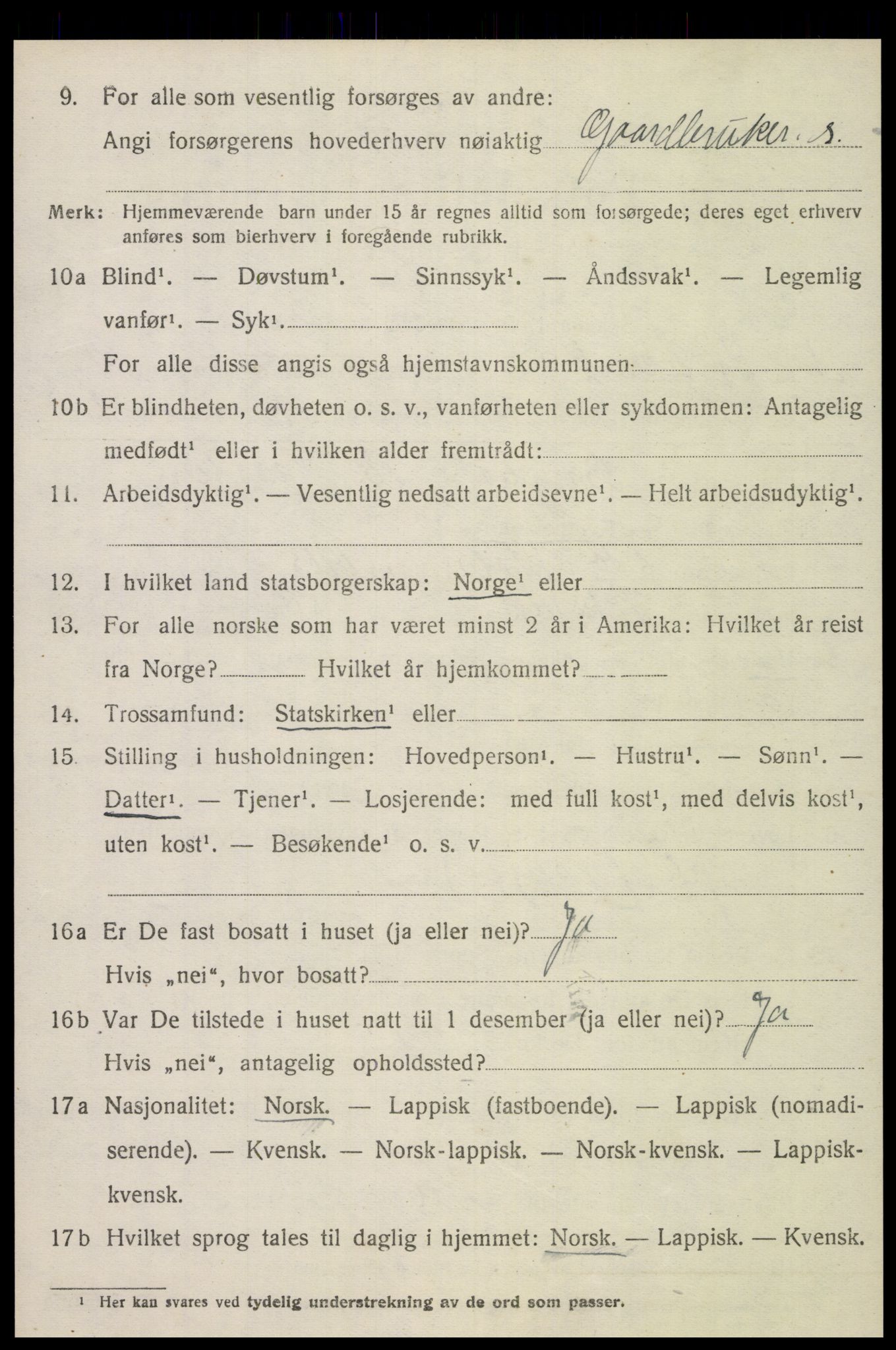 SAT, 1920 census for Leksvik, 1920, p. 4779
