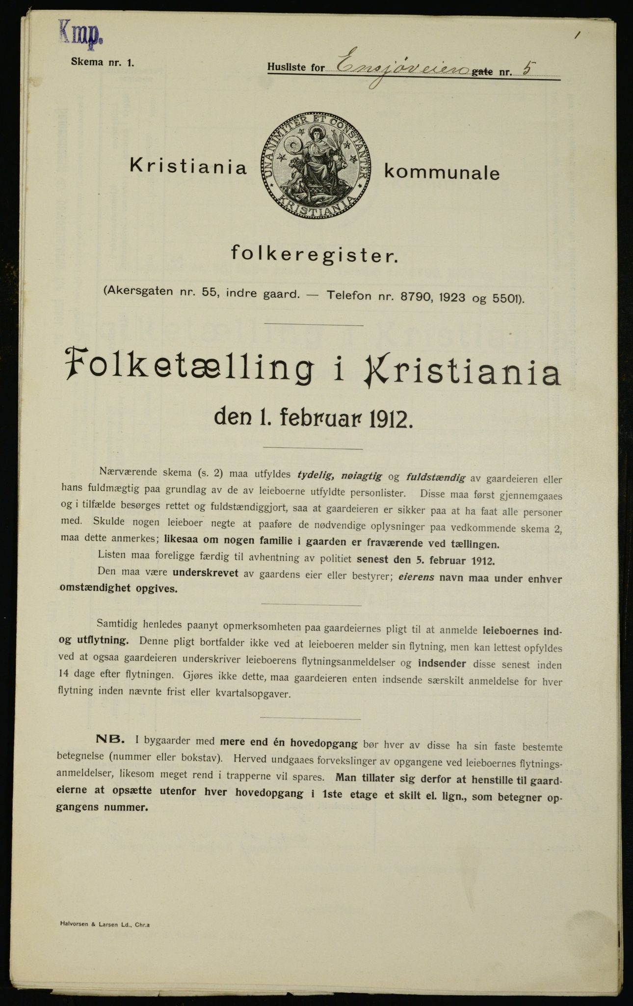 OBA, Municipal Census 1912 for Kristiania, 1912, p. 21891