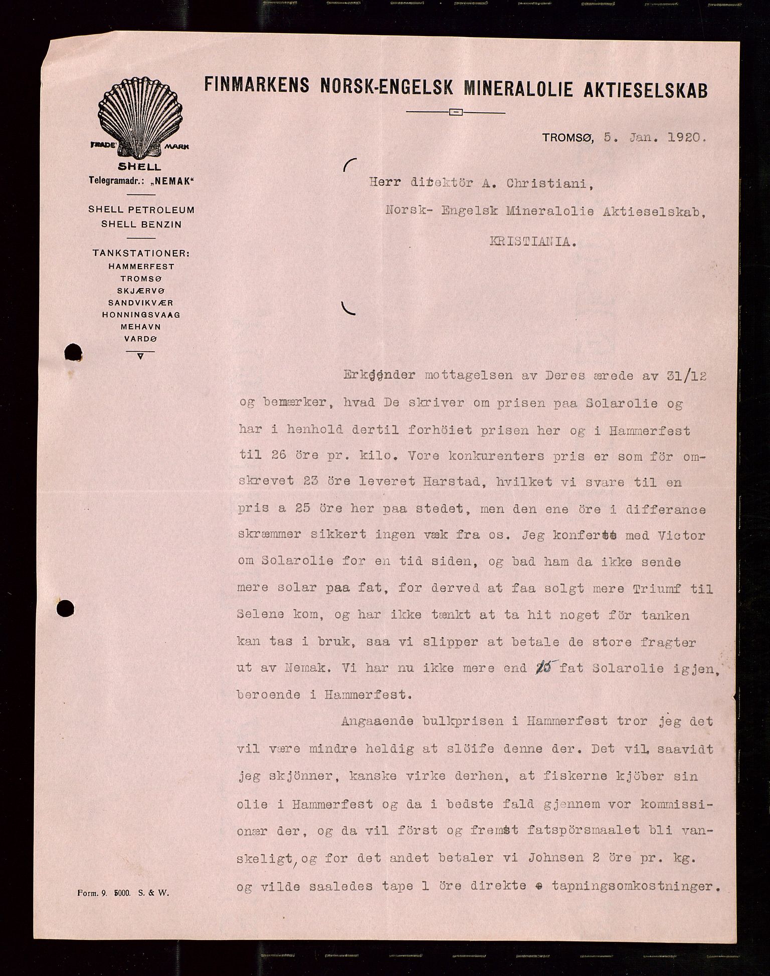 Pa 1521 - A/S Norske Shell, AV/SAST-A-101915/E/Ea/Eaa/L0010: Sjefskorrespondanse, 1920, p. 174