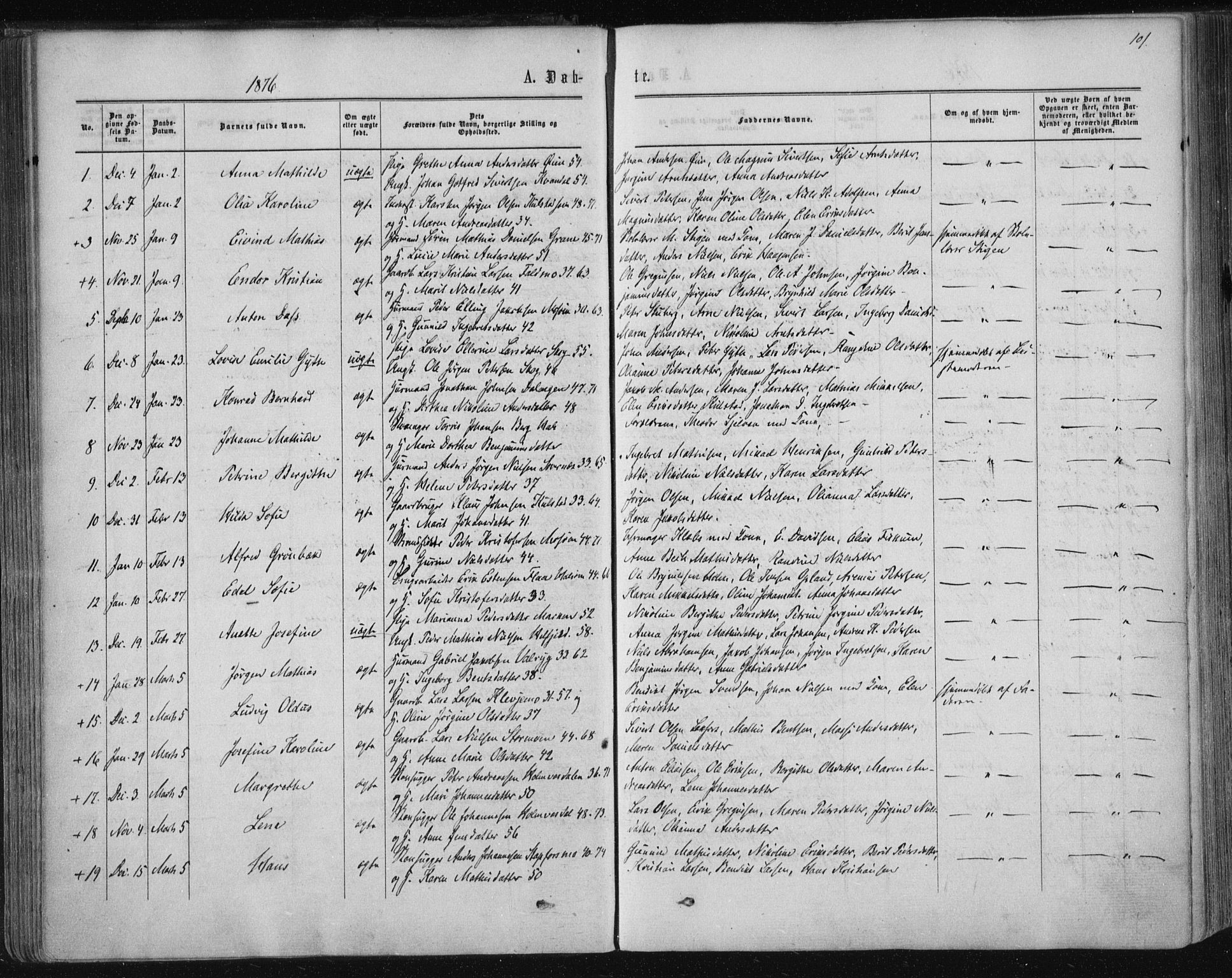 Ministerialprotokoller, klokkerbøker og fødselsregistre - Nordland, SAT/A-1459/820/L0294: Parish register (official) no. 820A15, 1866-1879, p. 101