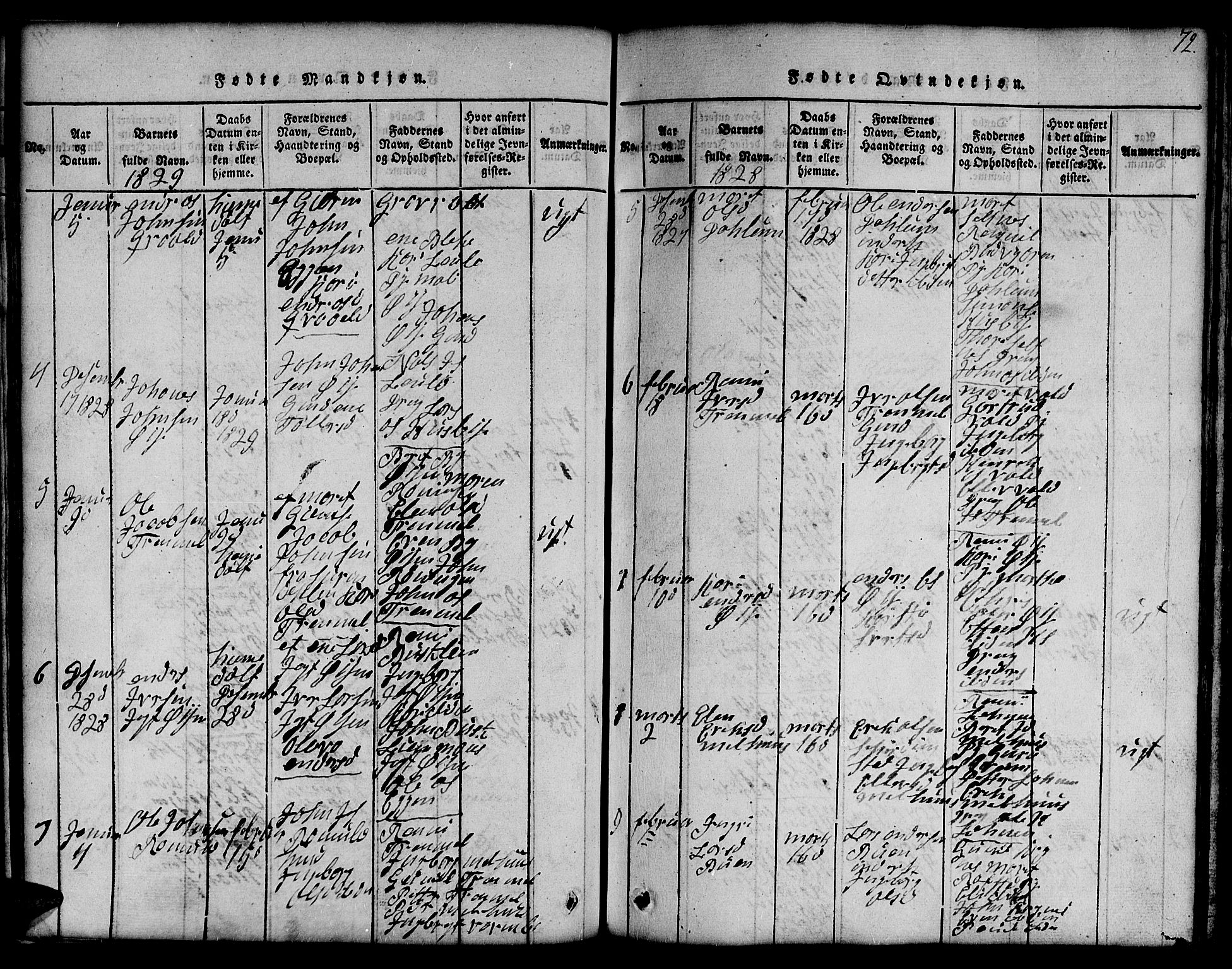 Ministerialprotokoller, klokkerbøker og fødselsregistre - Sør-Trøndelag, SAT/A-1456/691/L1092: Parish register (copy) no. 691C03, 1816-1852, p. 72
