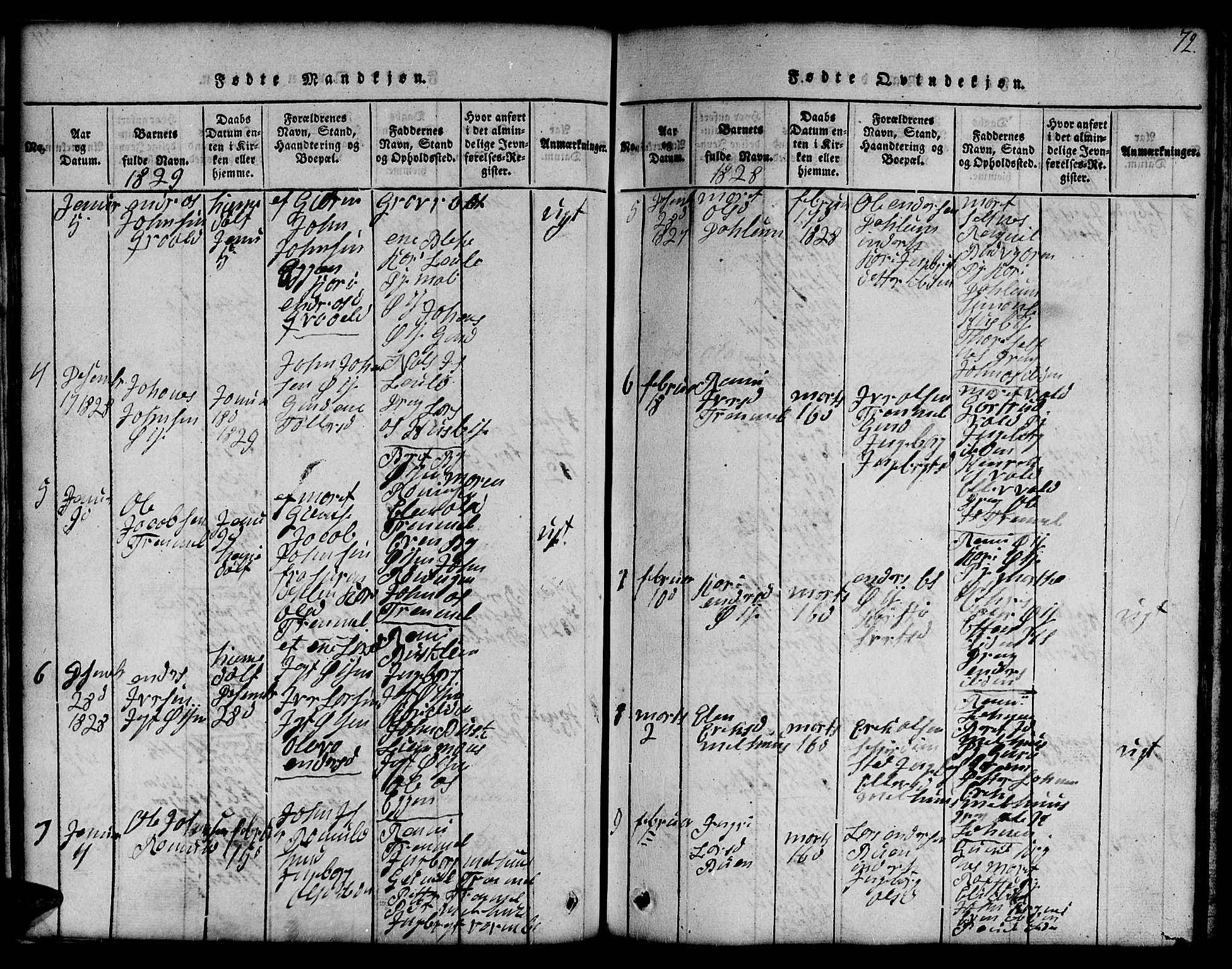 Ministerialprotokoller, klokkerbøker og fødselsregistre - Sør-Trøndelag, AV/SAT-A-1456/691/L1092: Parish register (copy) no. 691C03, 1816-1852, p. 72