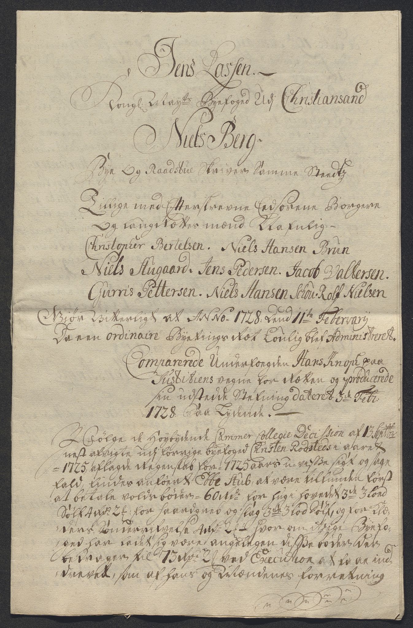 Rentekammeret inntil 1814, Reviderte regnskaper, Byregnskaper, AV/RA-EA-4066/R/Rm/L0286: [M19] Sikt og sakefall, 1719-1727, p. 647