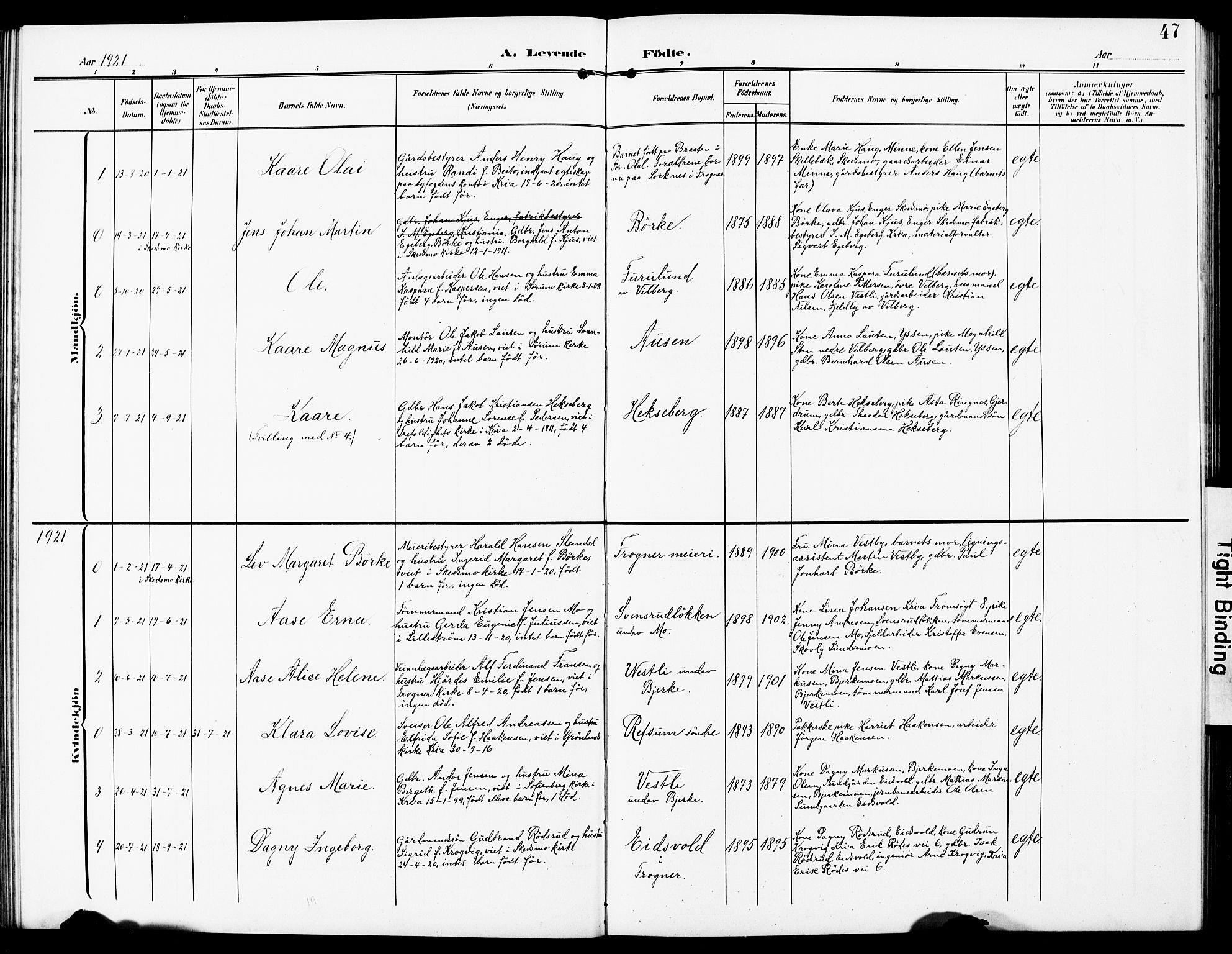 Sørum prestekontor Kirkebøker, AV/SAO-A-10303/G/Gb/L0001: Parish register (copy) no. II 1, 1907-1929, p. 47