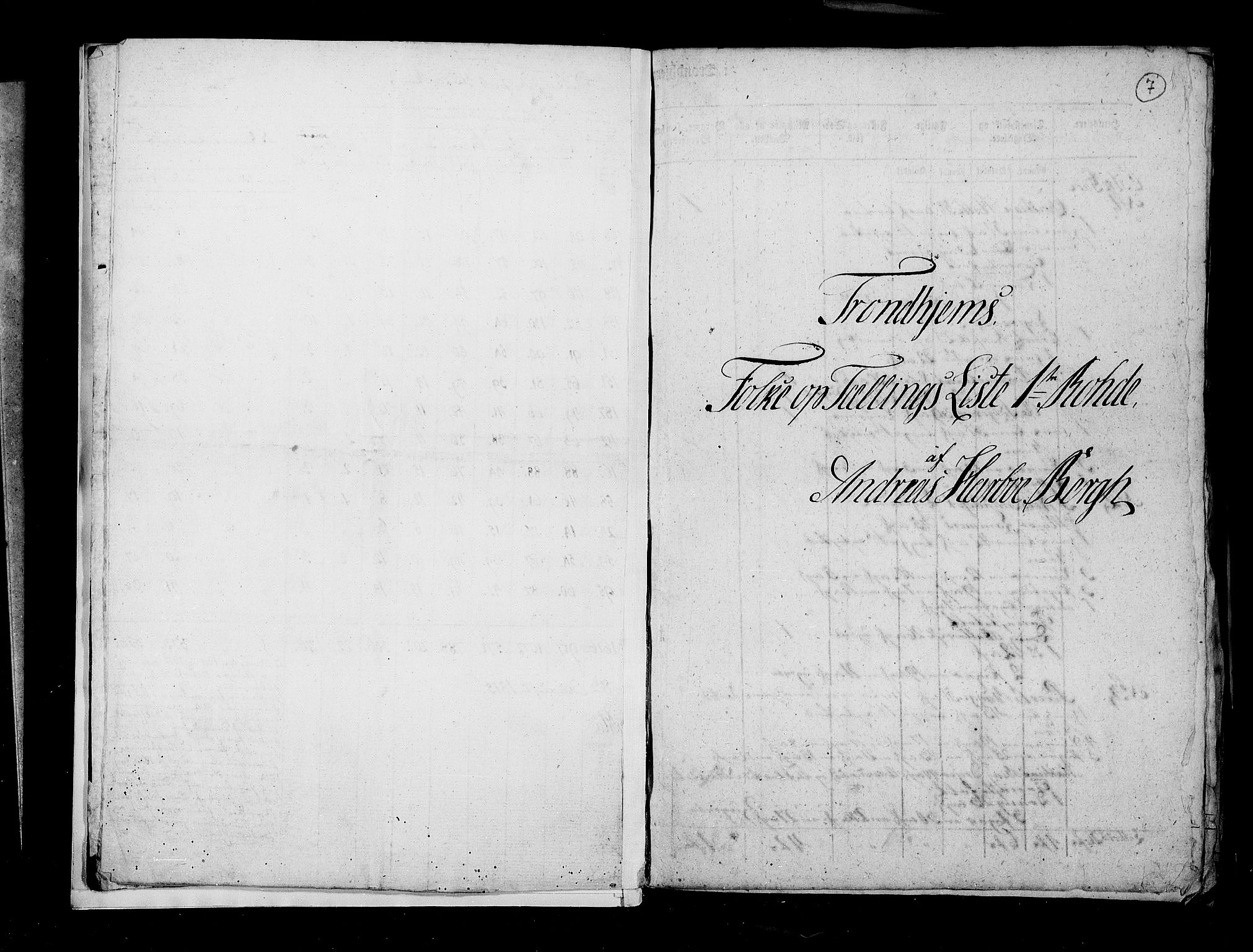 RA, Census 1815, vol. 4: Trondheim, 1815, p. 8