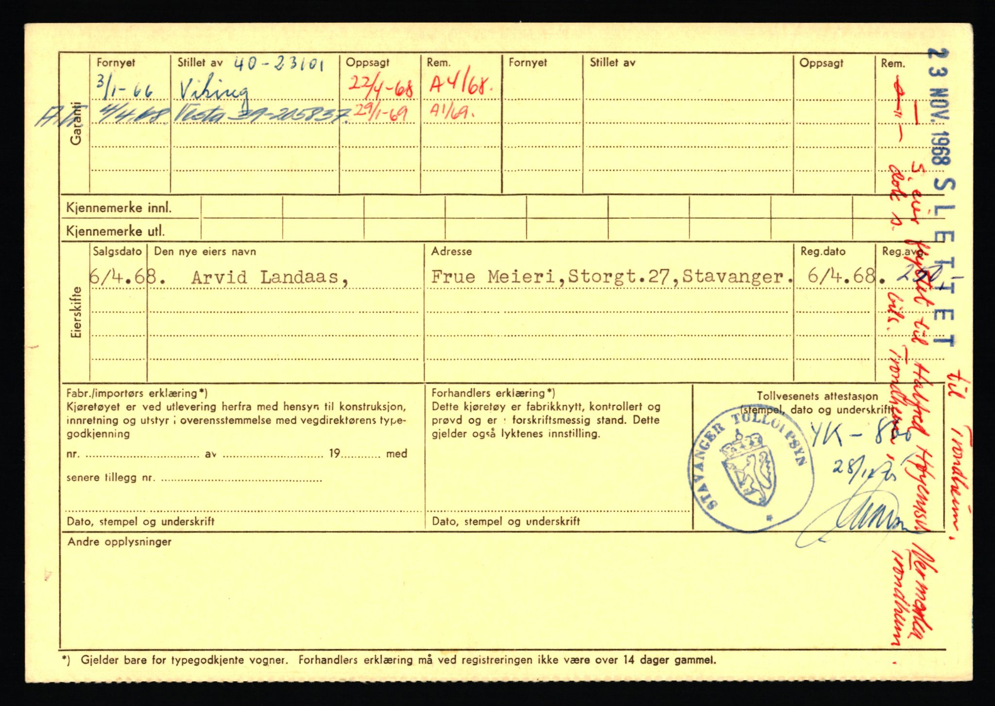 Stavanger trafikkstasjon, AV/SAST-A-101942/0/F/L0073: L-84100 - L-86499, 1930-1971, p. 574