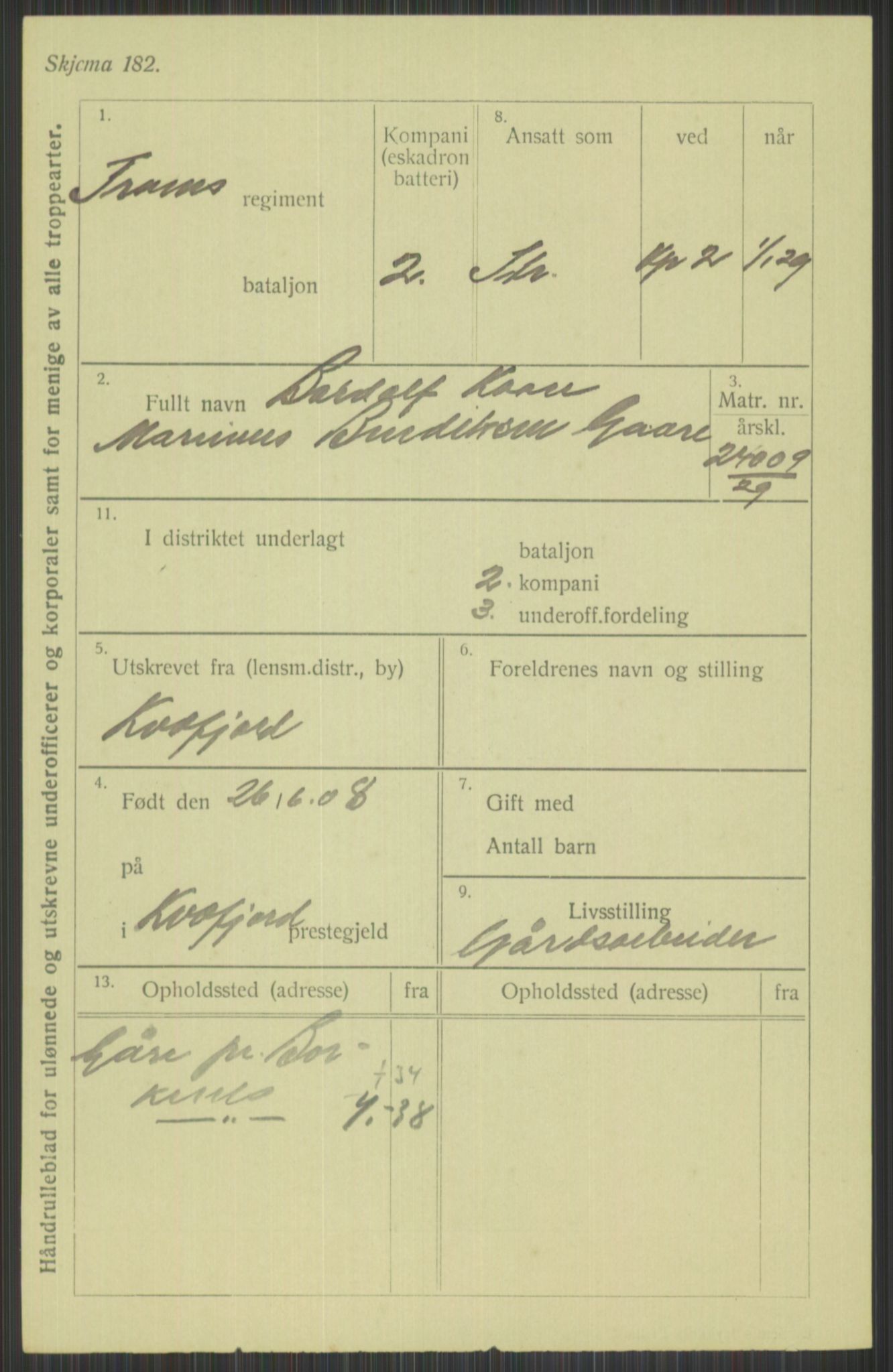 Forsvaret, Troms infanteriregiment nr. 16, AV/RA-RAFA-3146/P/Pa/L0013/0004: Rulleblad / Rulleblad for regimentets menige mannskaper, årsklasse 1929, 1929, p. 289