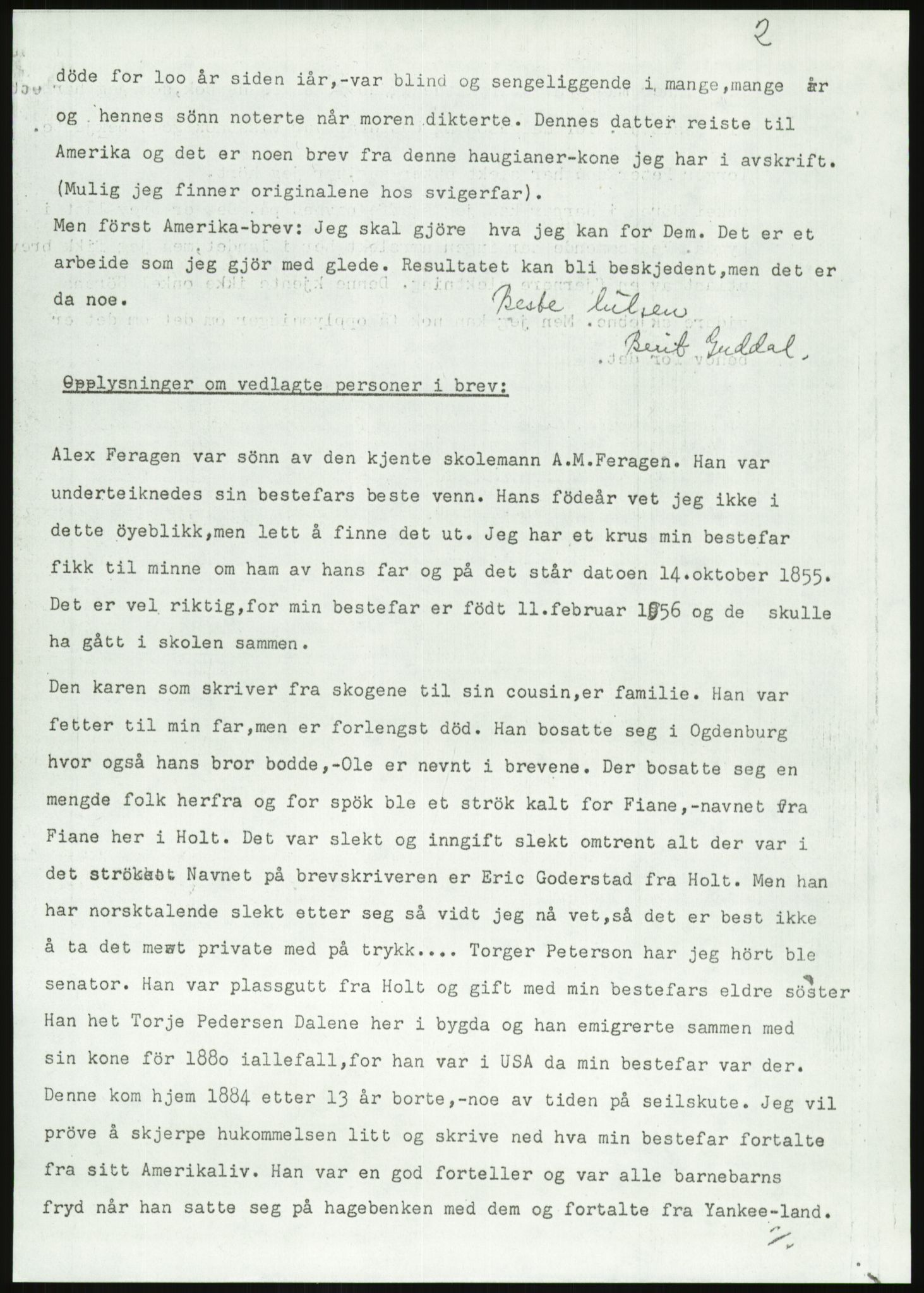 Samlinger til kildeutgivelse, Amerikabrevene, AV/RA-EA-4057/F/L0027: Innlån fra Aust-Agder: Dannevig - Valsgård, 1838-1914, p. 541