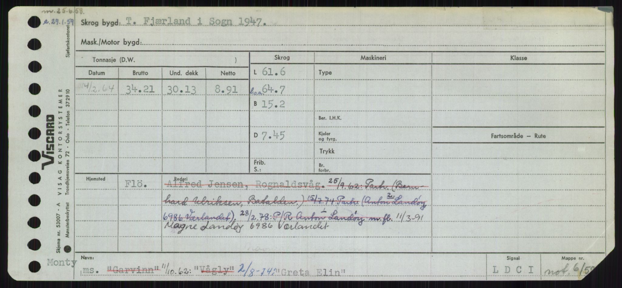 Sjøfartsdirektoratet med forløpere, Skipsmålingen, RA/S-1627/H/Ha/L0002/0002: Fartøy, Eik-Hill / Fartøy, G-Hill, p. 245