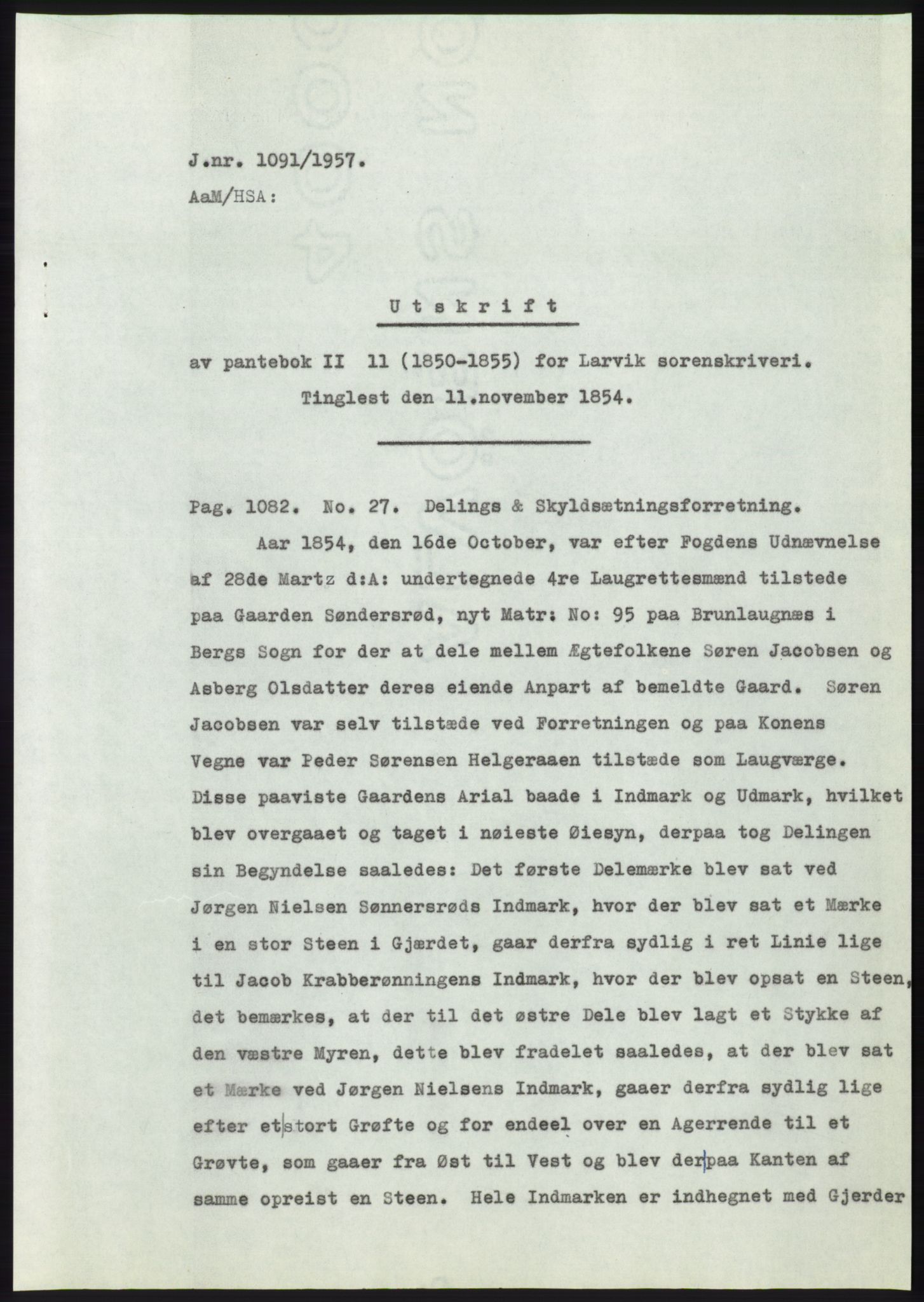 Statsarkivet i Kongsberg, SAKO/A-0001, 1957, p. 303