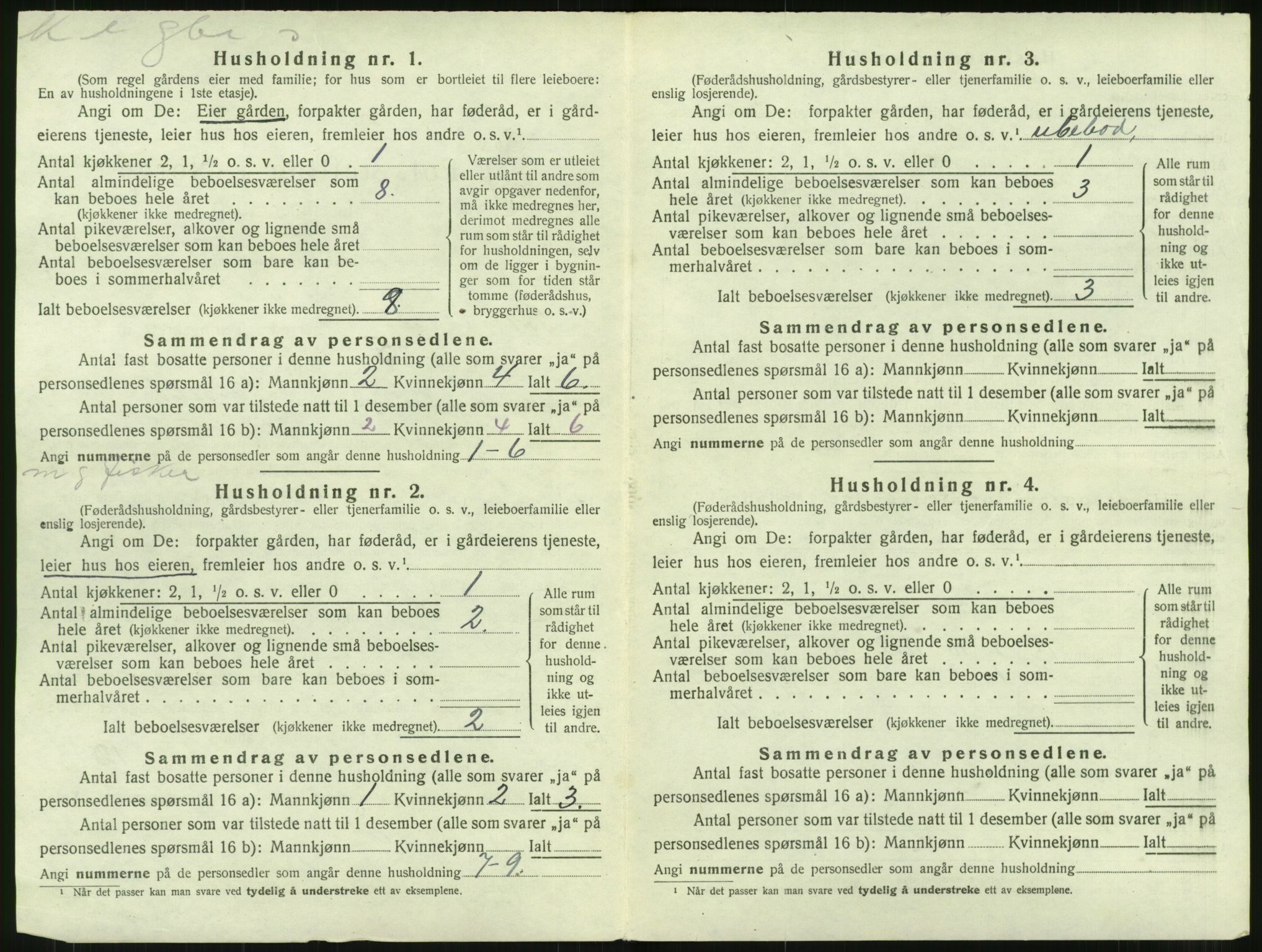 SAT, 1920 census for Bremsnes, 1920, p. 1336