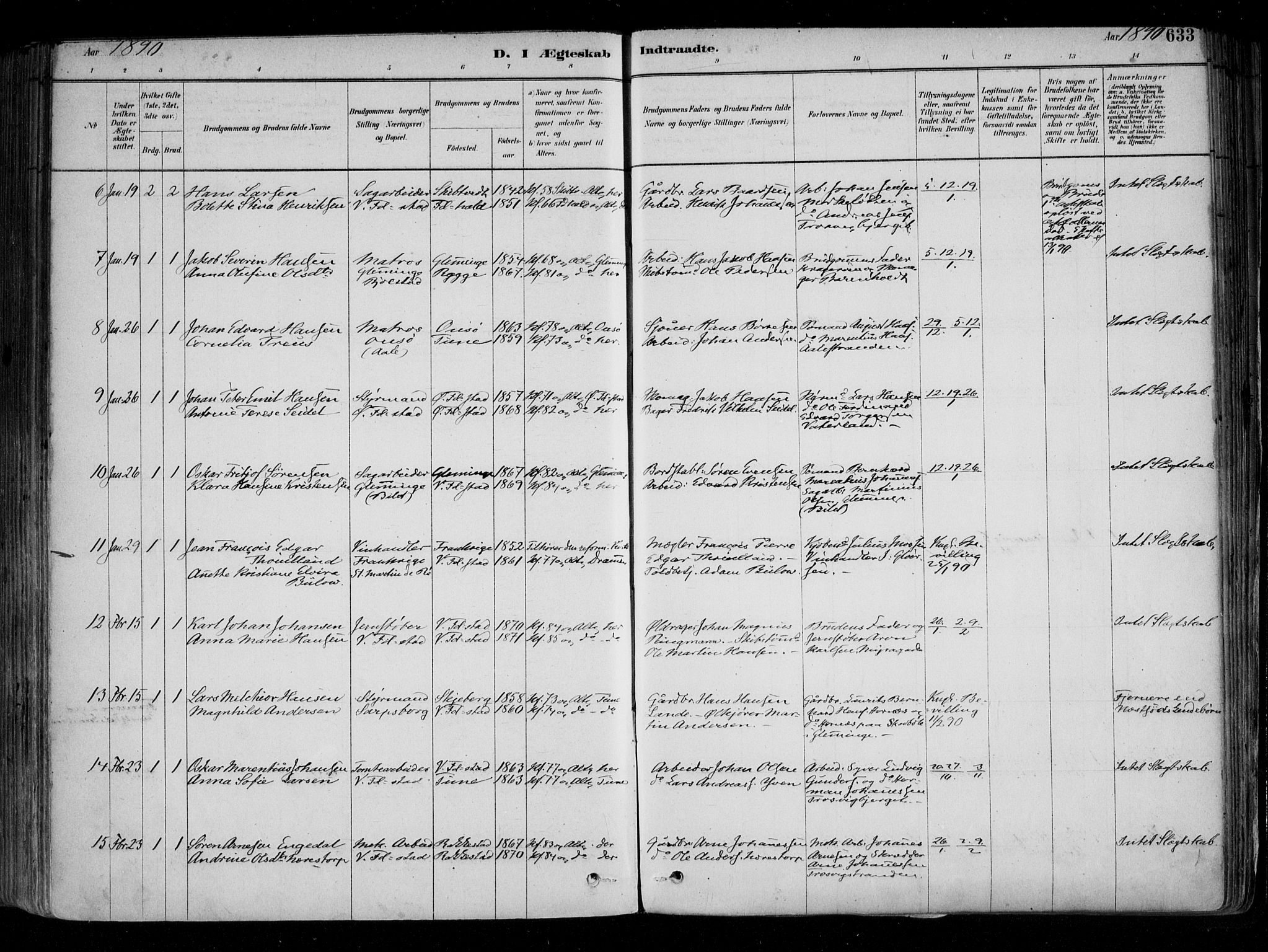 Fredrikstad domkirkes prestekontor Kirkebøker, AV/SAO-A-10906/F/Fa/L0004: Parish register (official) no. 4, 1878-1907, p. 633