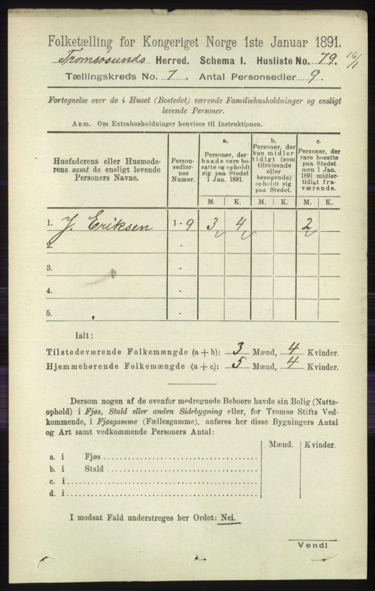 RA, 1891 census for 1934 Tromsøysund, 1891, p. 3712