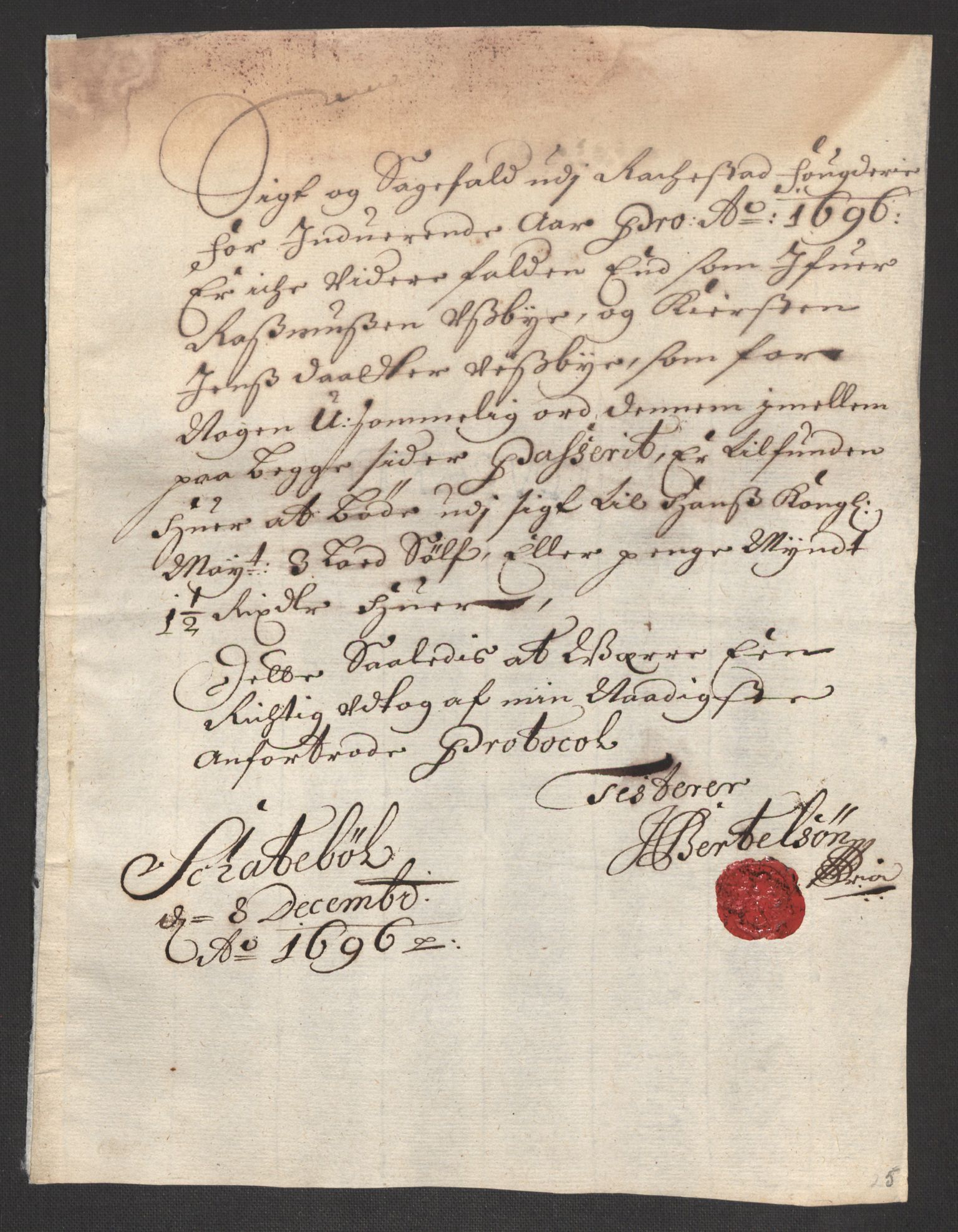 Rentekammeret inntil 1814, Reviderte regnskaper, Fogderegnskap, AV/RA-EA-4092/R07/L0286: Fogderegnskap Rakkestad, Heggen og Frøland, 1696, p. 33