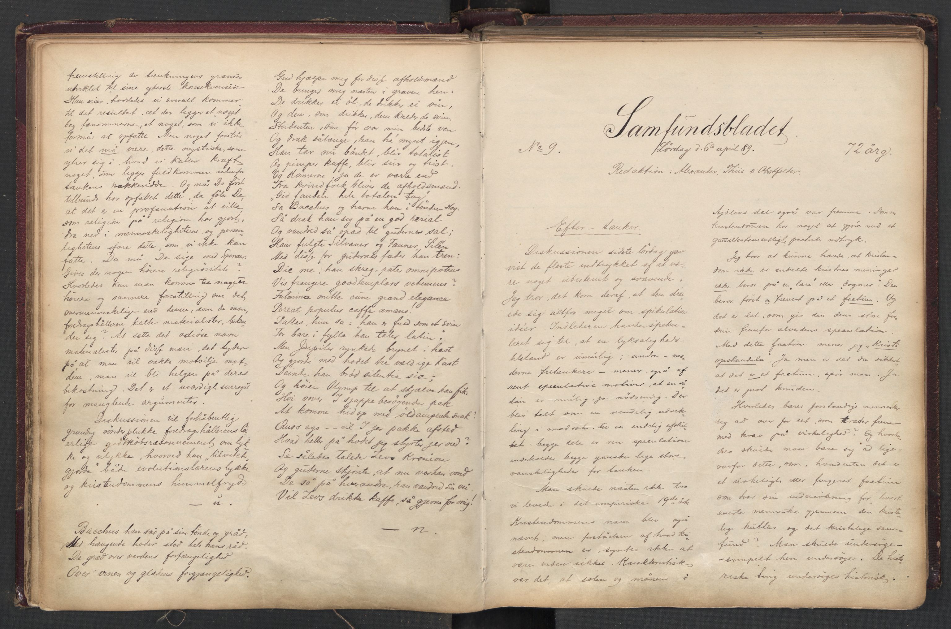 Det Norske Studentersamfund, AV/RA-PA-1322/X/Xa/L0013/0001: -- / Samfundsbladet, 1888-1892, p. 74