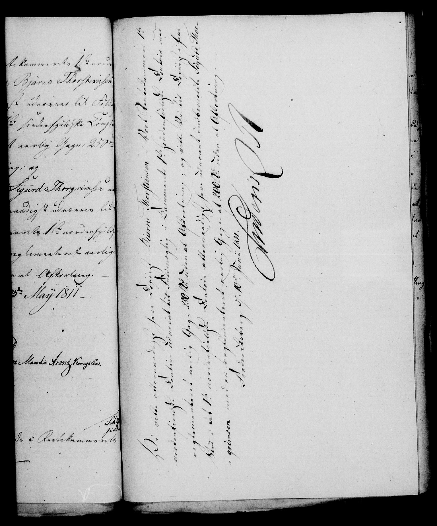 Rentekammeret, Kammerkanselliet, RA/EA-3111/G/Gf/Gfa/L0093: Norsk relasjons- og resolusjonsprotokoll (merket RK 52.93), 1811, p. 285