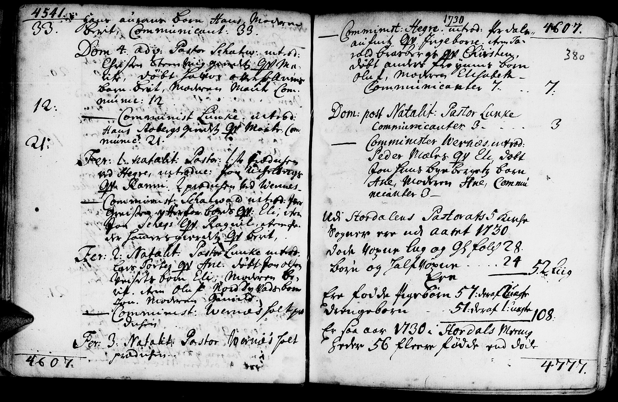 Ministerialprotokoller, klokkerbøker og fødselsregistre - Nord-Trøndelag, SAT/A-1458/709/L0054: Parish register (official) no. 709A02, 1714-1738, p. 379-380
