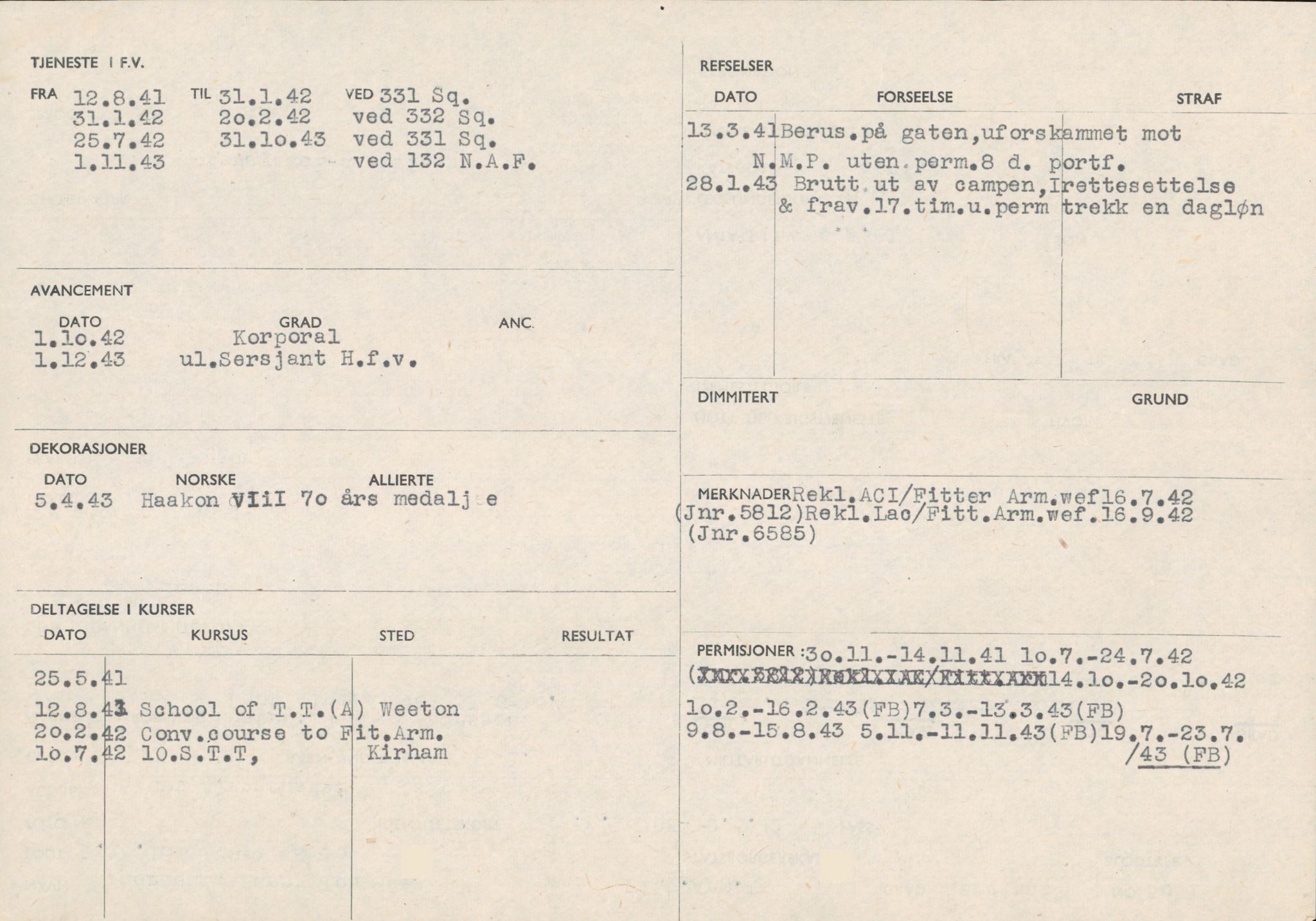 Forsvaret, Forsvarets overkommando/Luftforsvarsstaben, RA/RAFA-4079/P/Pa/L0024: Personellpapirer, 1910, p. 20