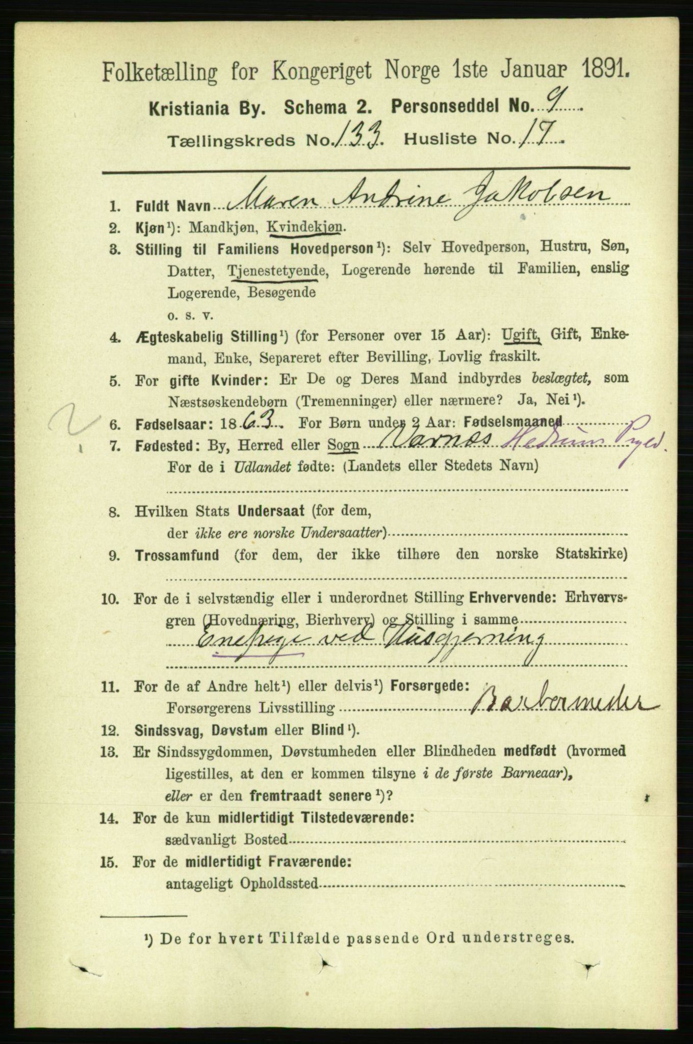 RA, 1891 census for 0301 Kristiania, 1891, p. 72773