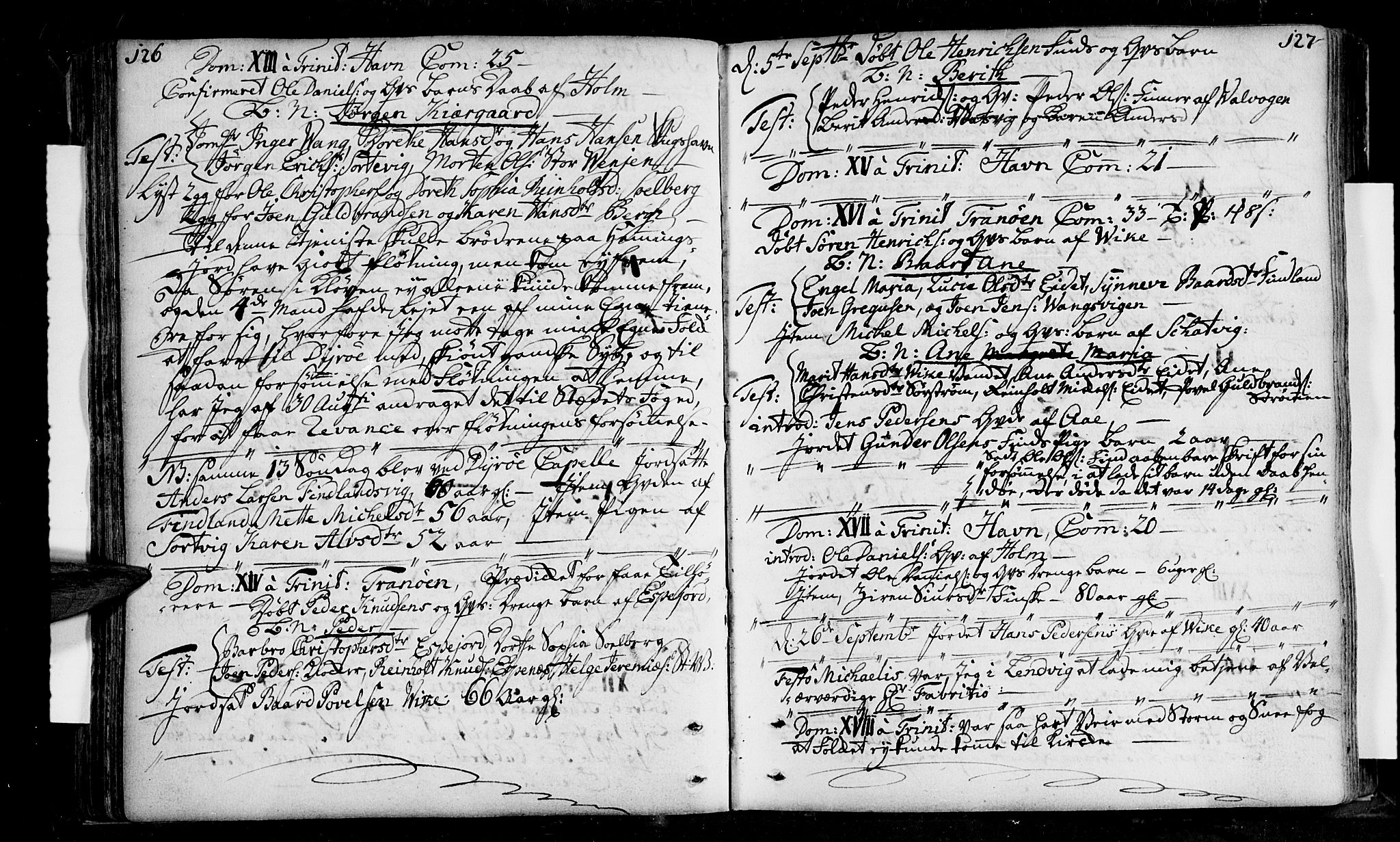 Tranøy sokneprestkontor, AV/SATØ-S-1313/I/Ia/Iaa/L0001kirke: Parish register (official) no. 1, 1757-1773, p. 126-127