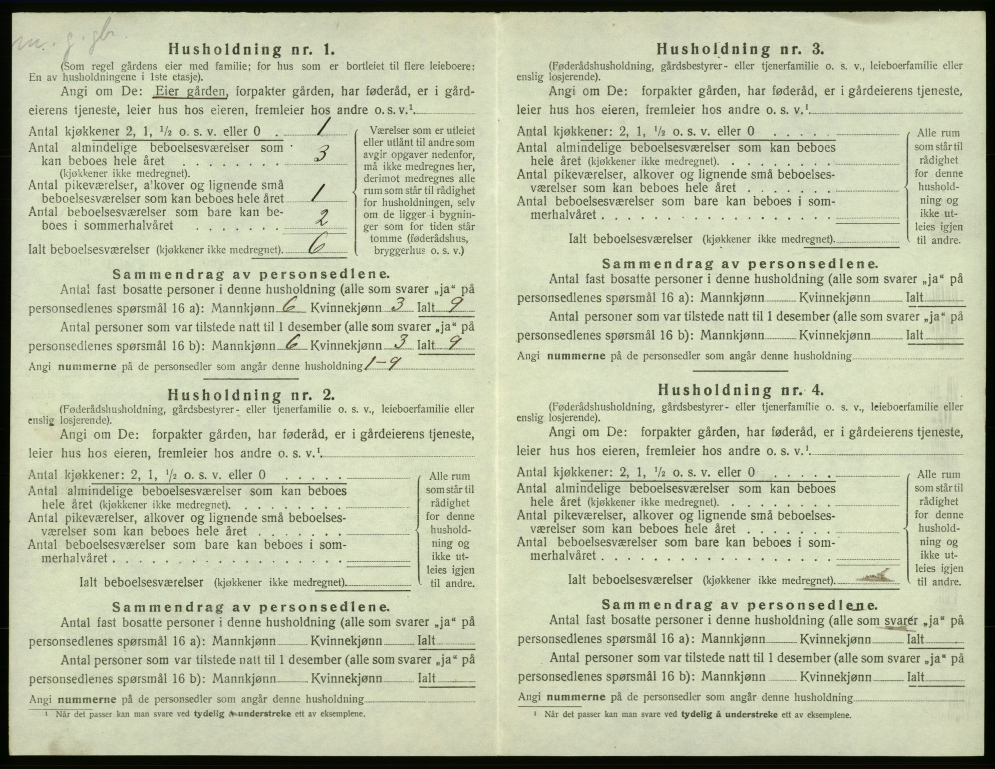 SAB, 1920 census for Moster, 1920, p. 112