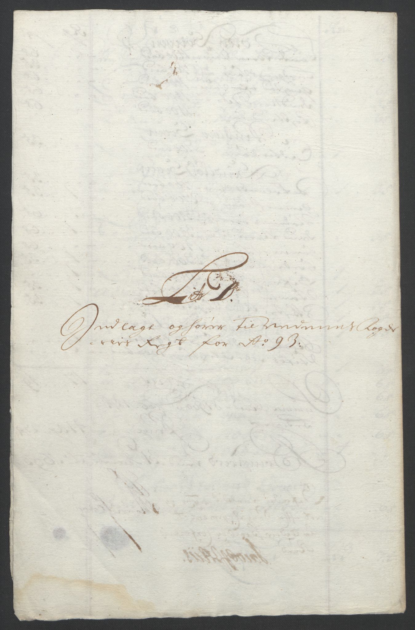 Rentekammeret inntil 1814, Reviderte regnskaper, Fogderegnskap, AV/RA-EA-4092/R39/L2312: Fogderegnskap Nedenes, 1693-1695, p. 29