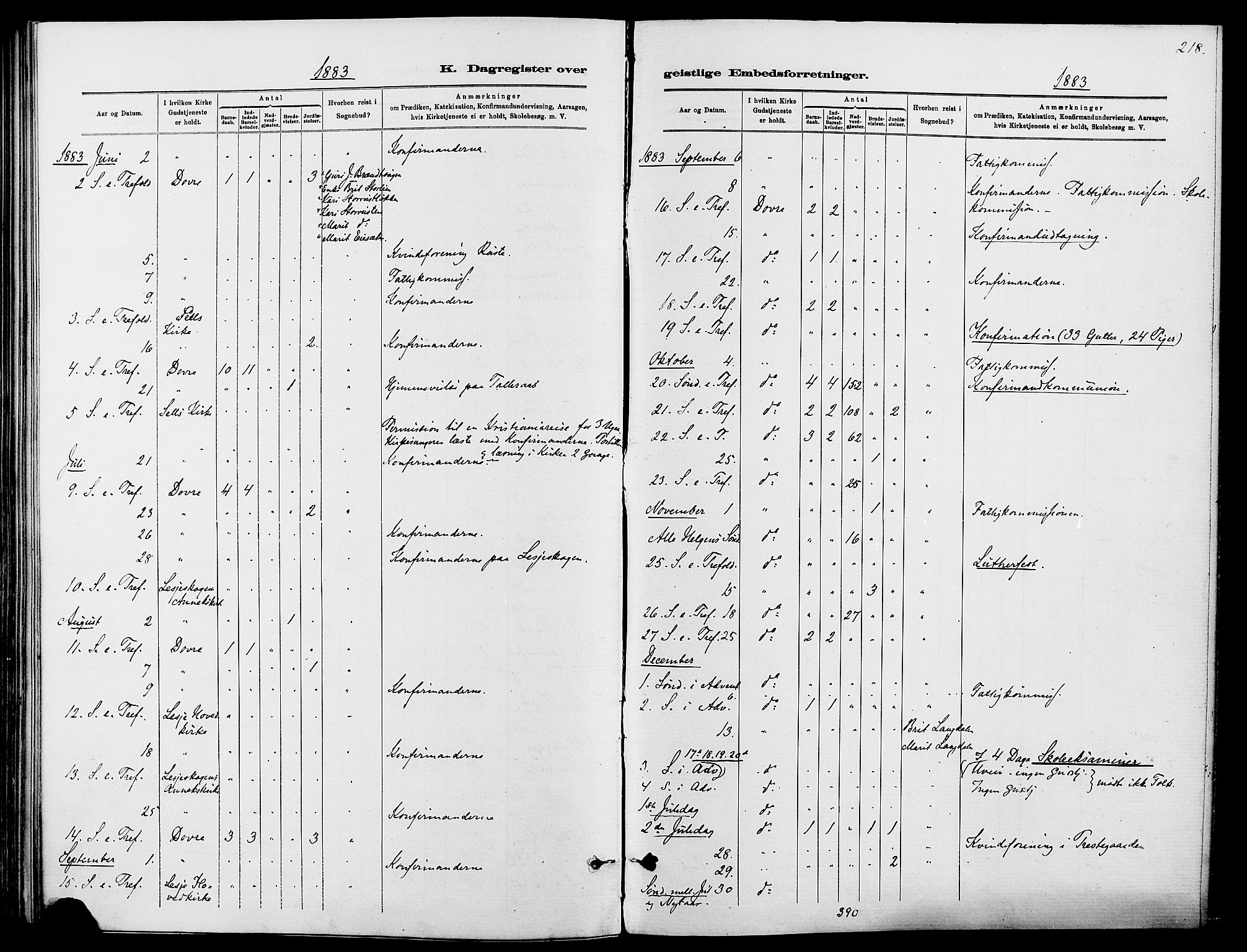 Dovre prestekontor, AV/SAH-PREST-066/H/Ha/Haa/L0002: Parish register (official) no. 2, 1879-1890, p. 218