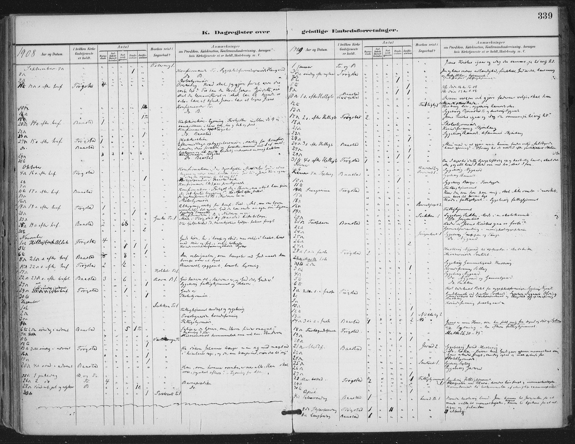Trøgstad prestekontor Kirkebøker, SAO/A-10925/F/Fa/L0011: Parish register (official) no. I 11, 1899-1919, p. 339