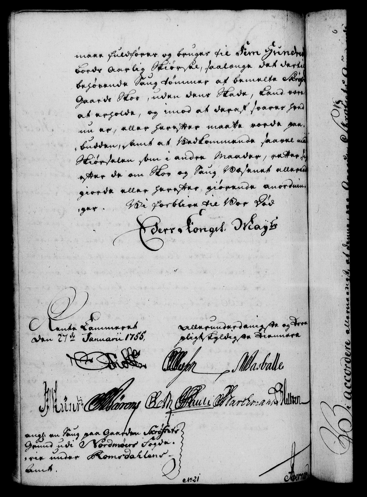 Rentekammeret, Kammerkanselliet, RA/EA-3111/G/Gf/Gfa/L0037: Norsk relasjons- og resolusjonsprotokoll (merket RK 52.37), 1755, p. 57